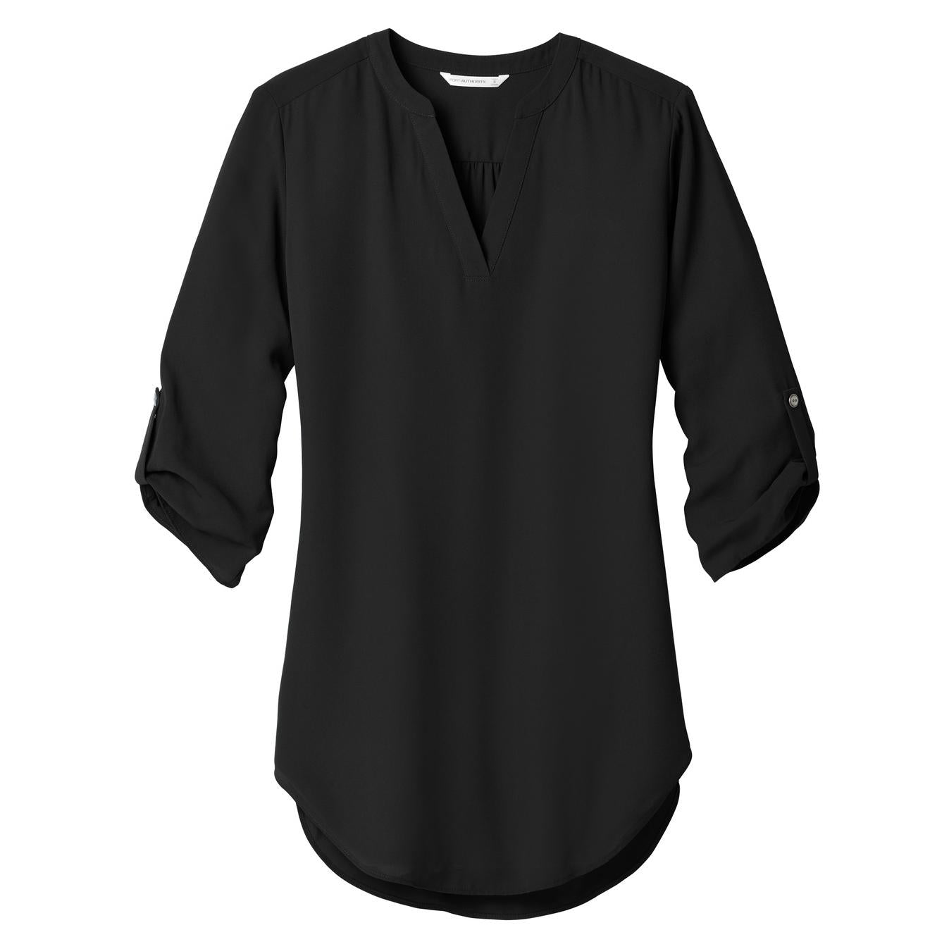 Black Blouses - Stylish Tunic - Port Authority - V-Neck