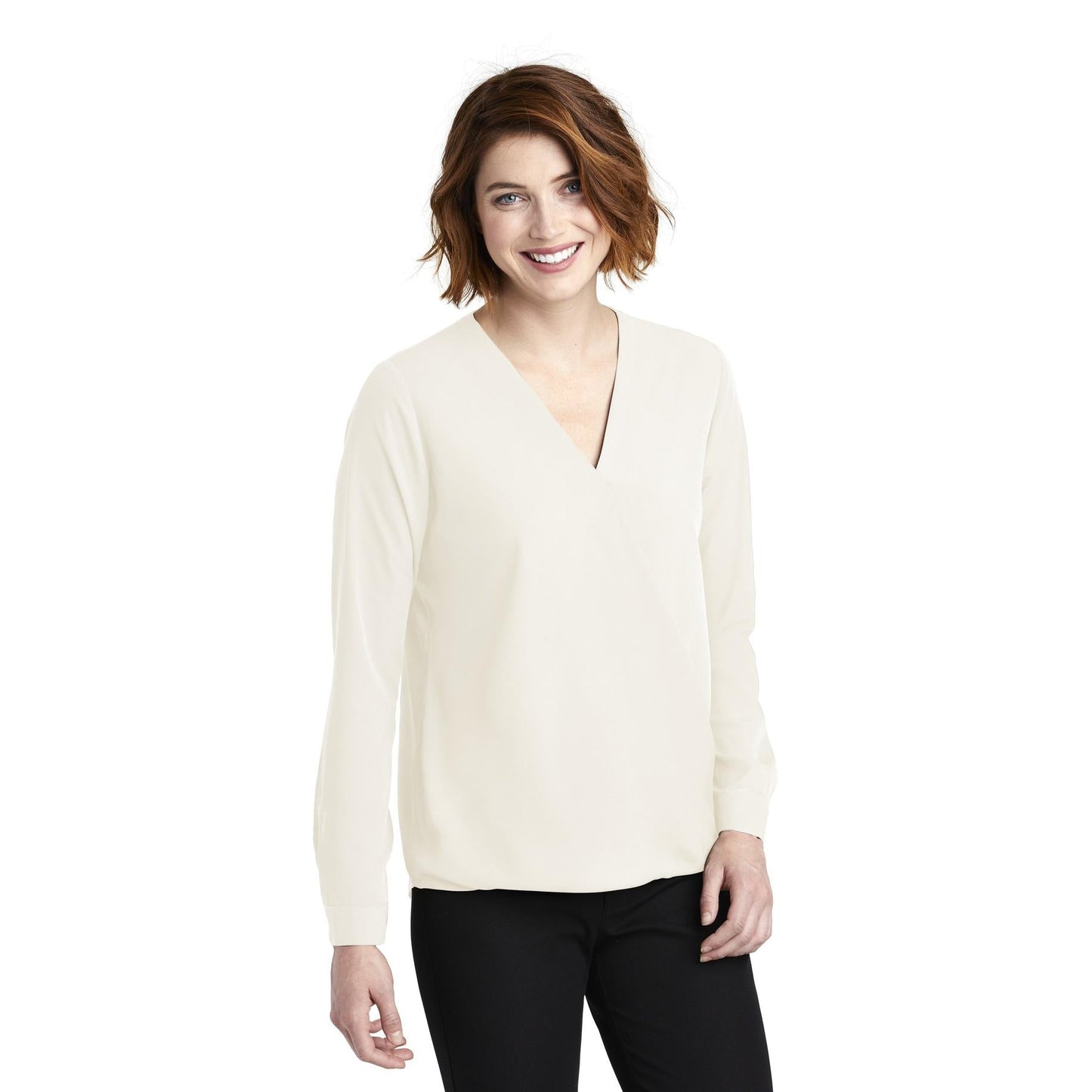 Ivory Chiffon Blouses - Port Authority - Elegant Style