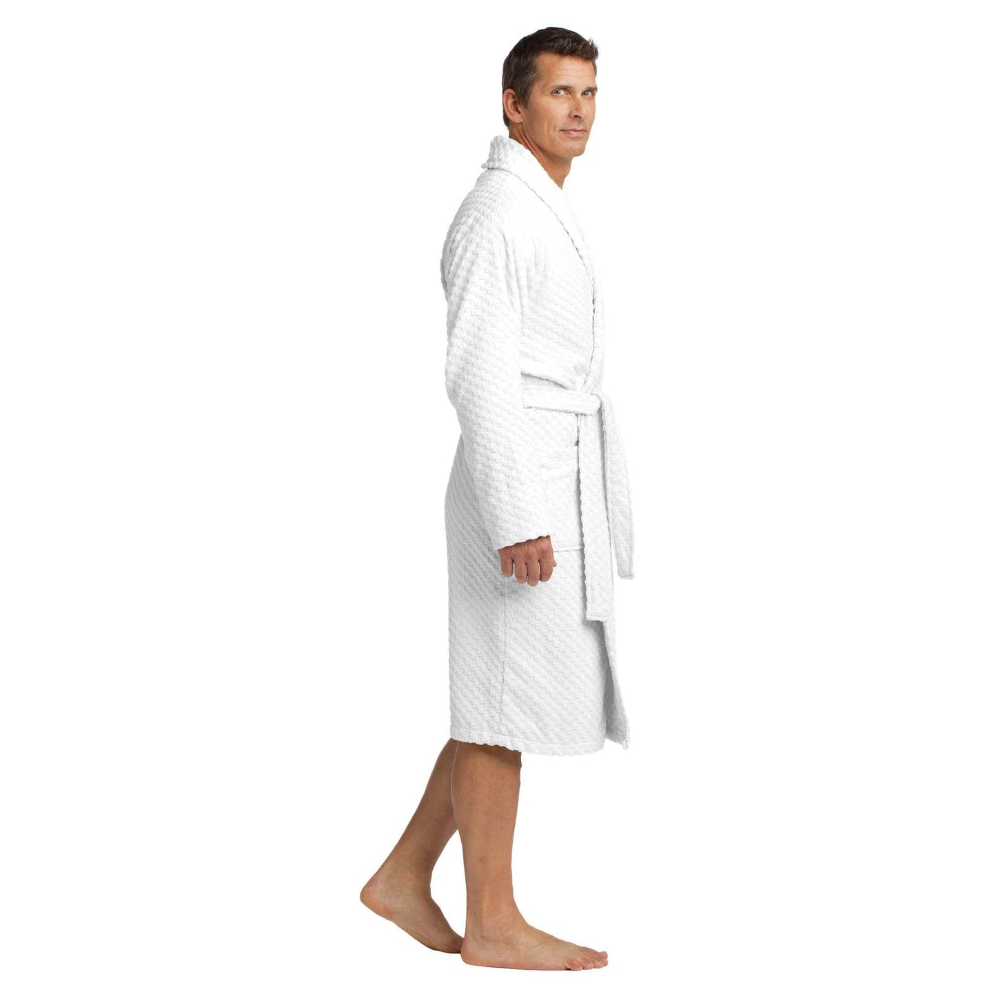 White Bathrobe - Port Authority - Soft Cotton Blend