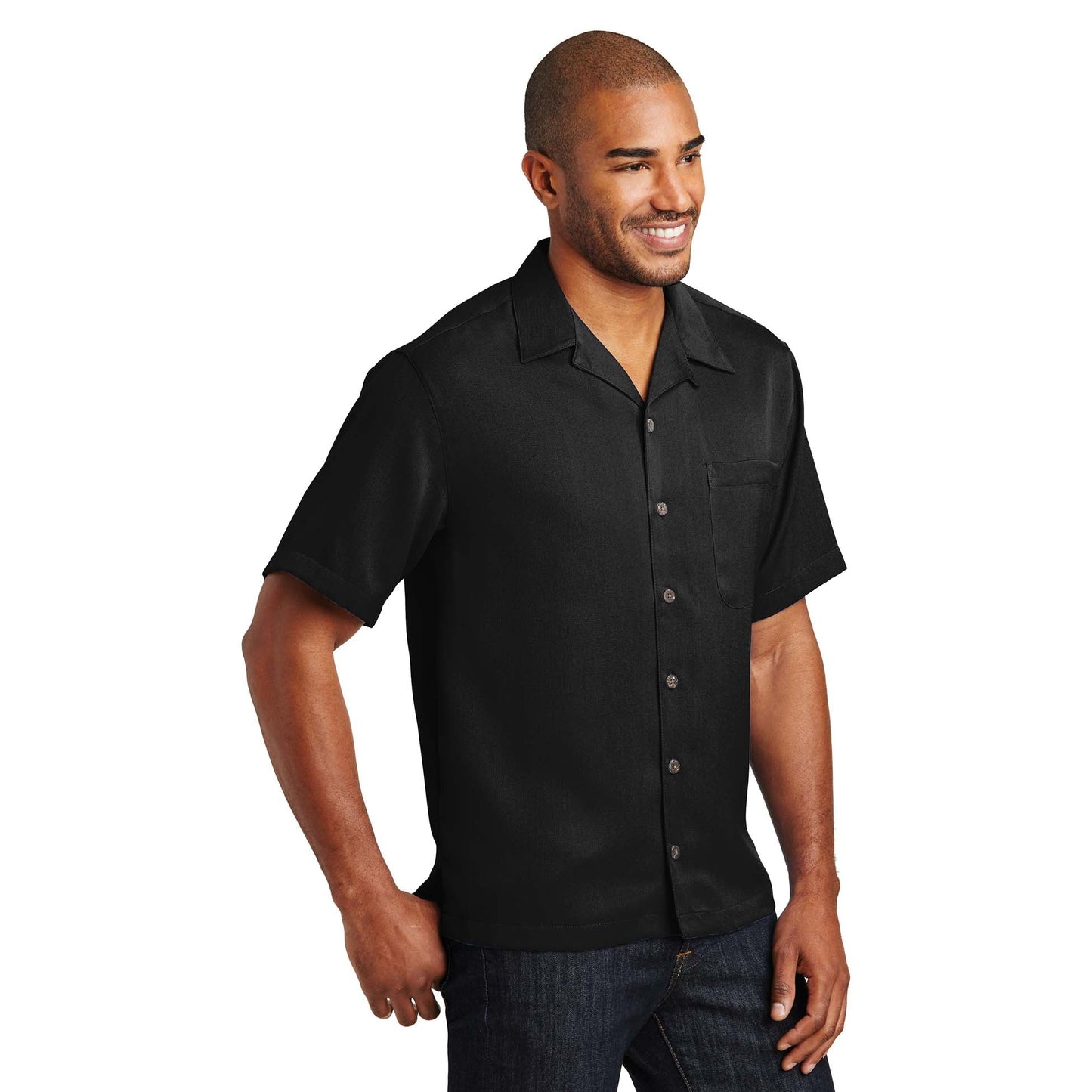 Black Button Up Shirt - Port Authority - Easy Care Fabric