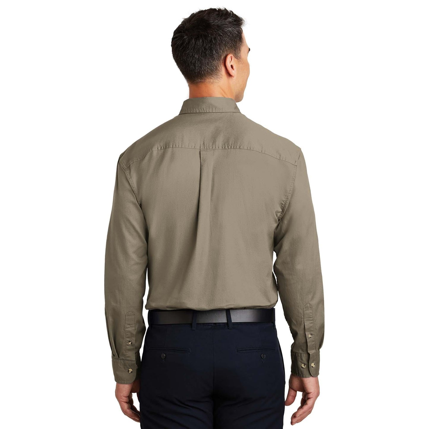 Classic Navy Button Up Shirt - Port Authority - Classic Fit