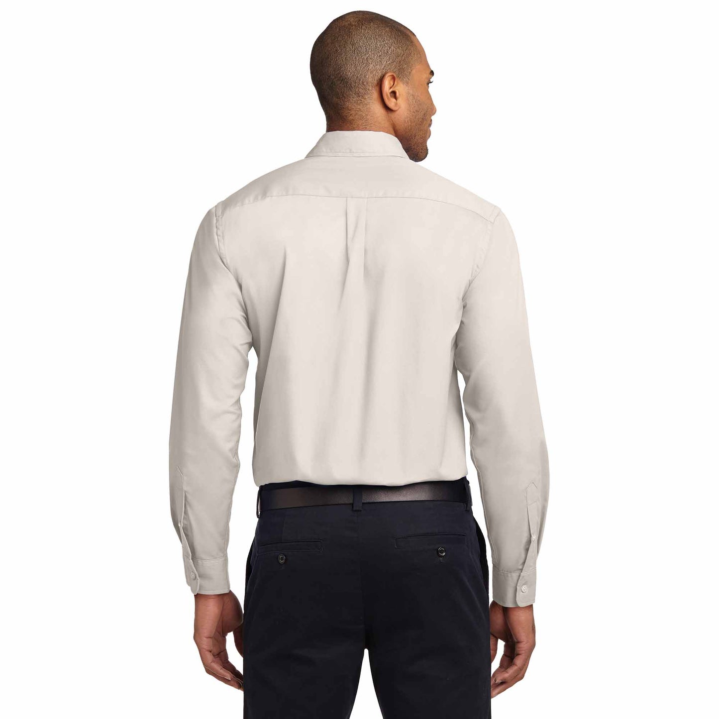 Black/Light Stone Button Up Shirt - Port Authority - Durable