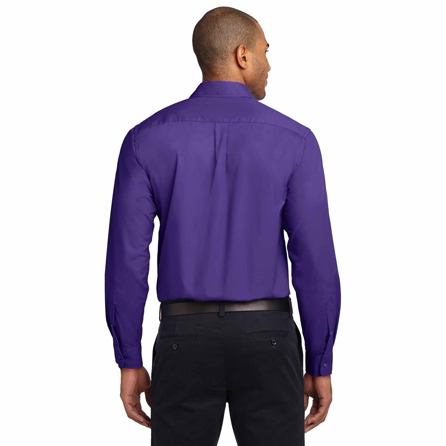 Black/Light Stone Button Up Shirt - Port Authority - Durable