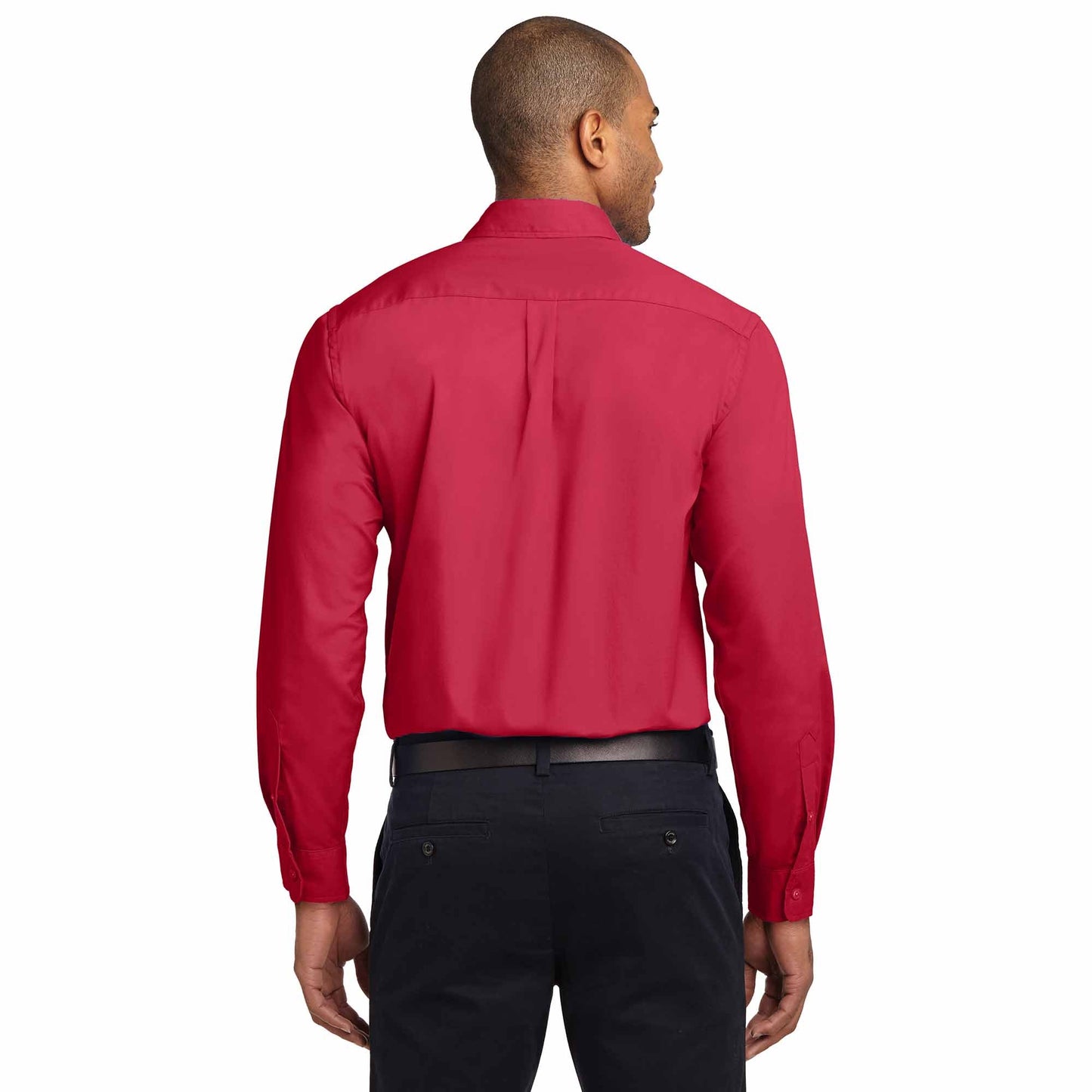 Black/Light Stone Button Up Shirt - Port Authority - Durable