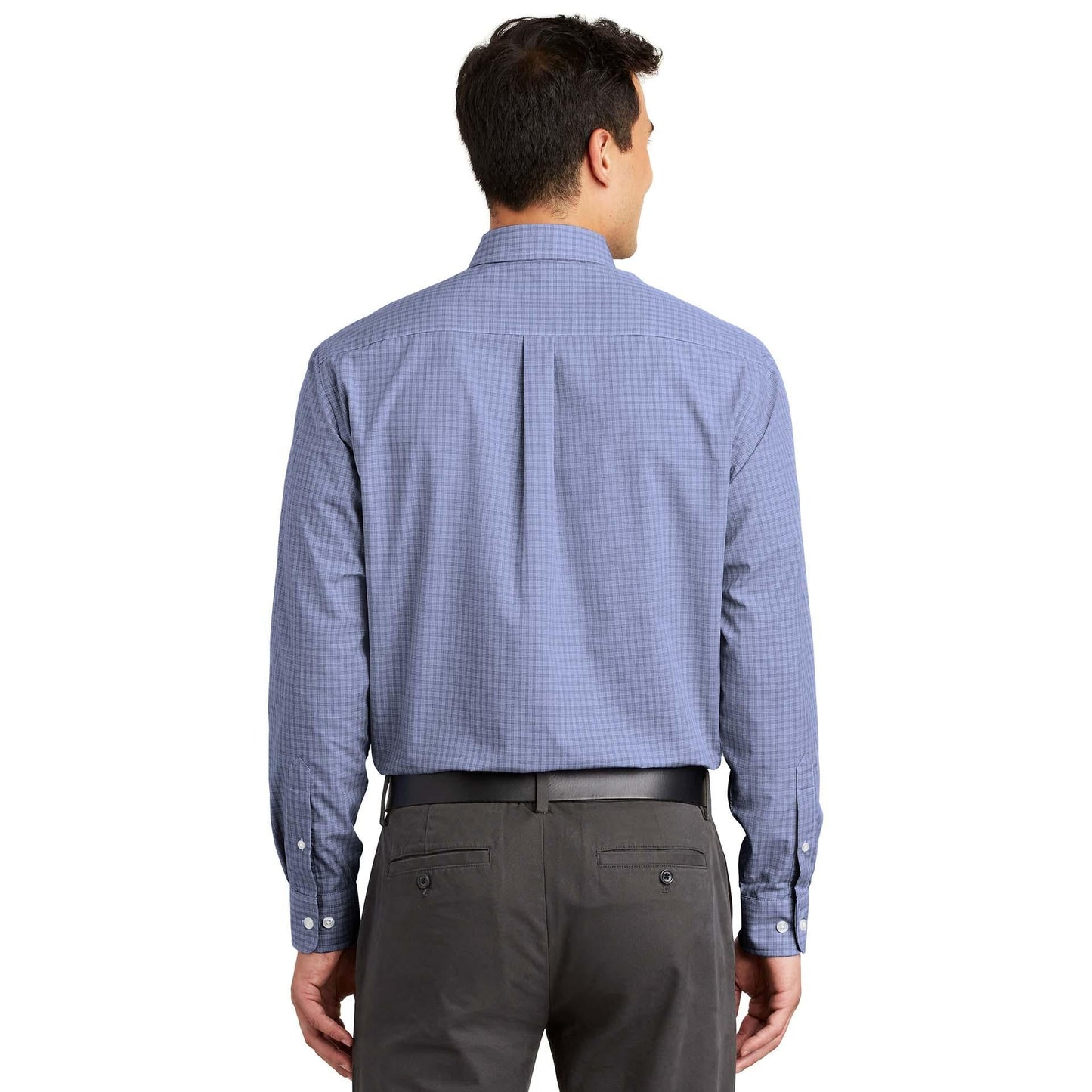 White Plaid Button Up Shirt - Port Authority - Comfortable