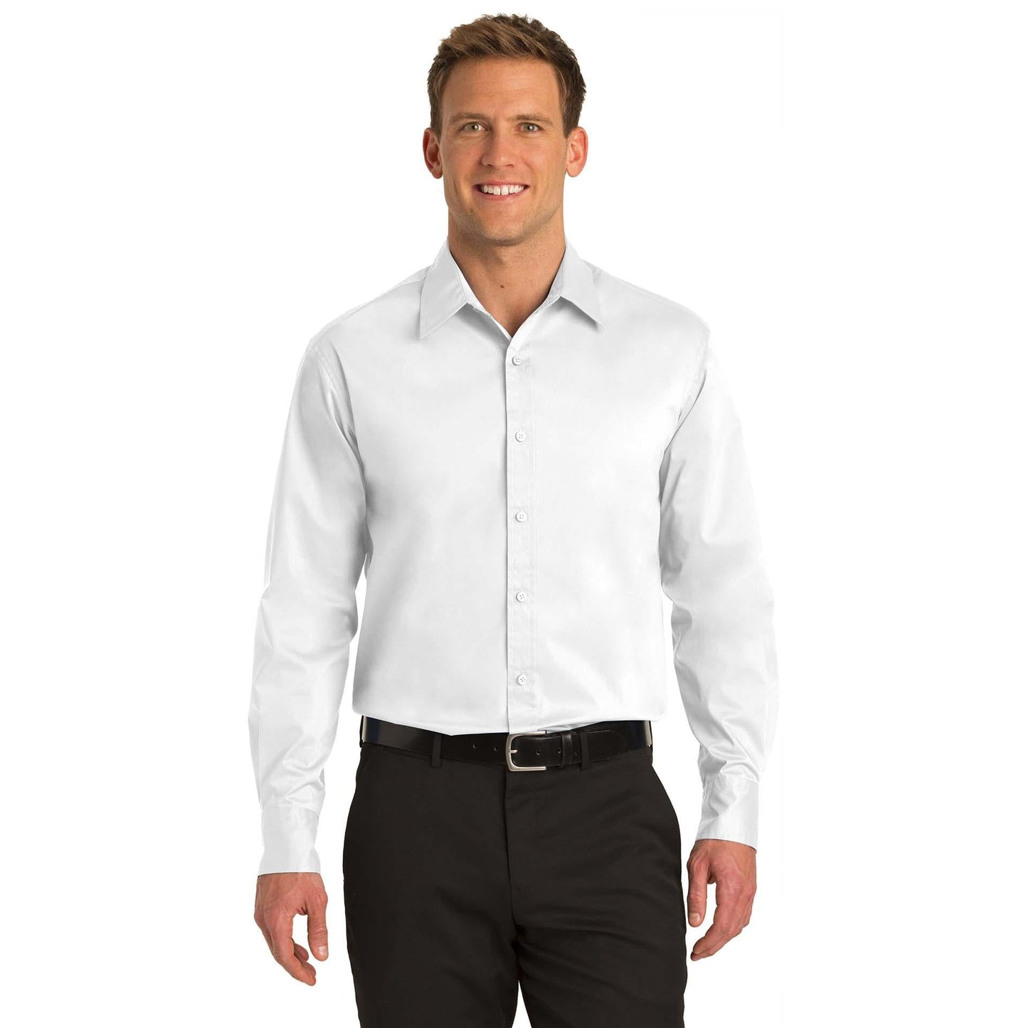 Moonlight Blue Button Up Shirt - Port Authority - Stretchy Fit