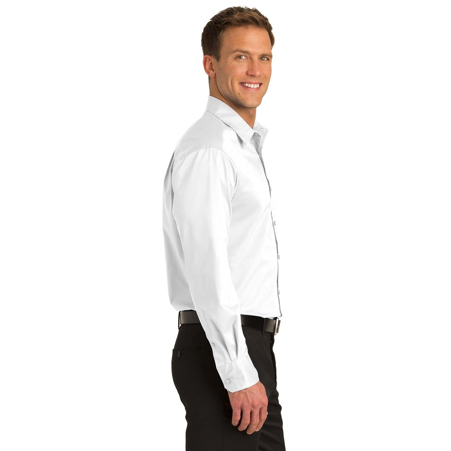 Moonlight Blue Button Up Shirt - Port Authority - Stretchy Fit