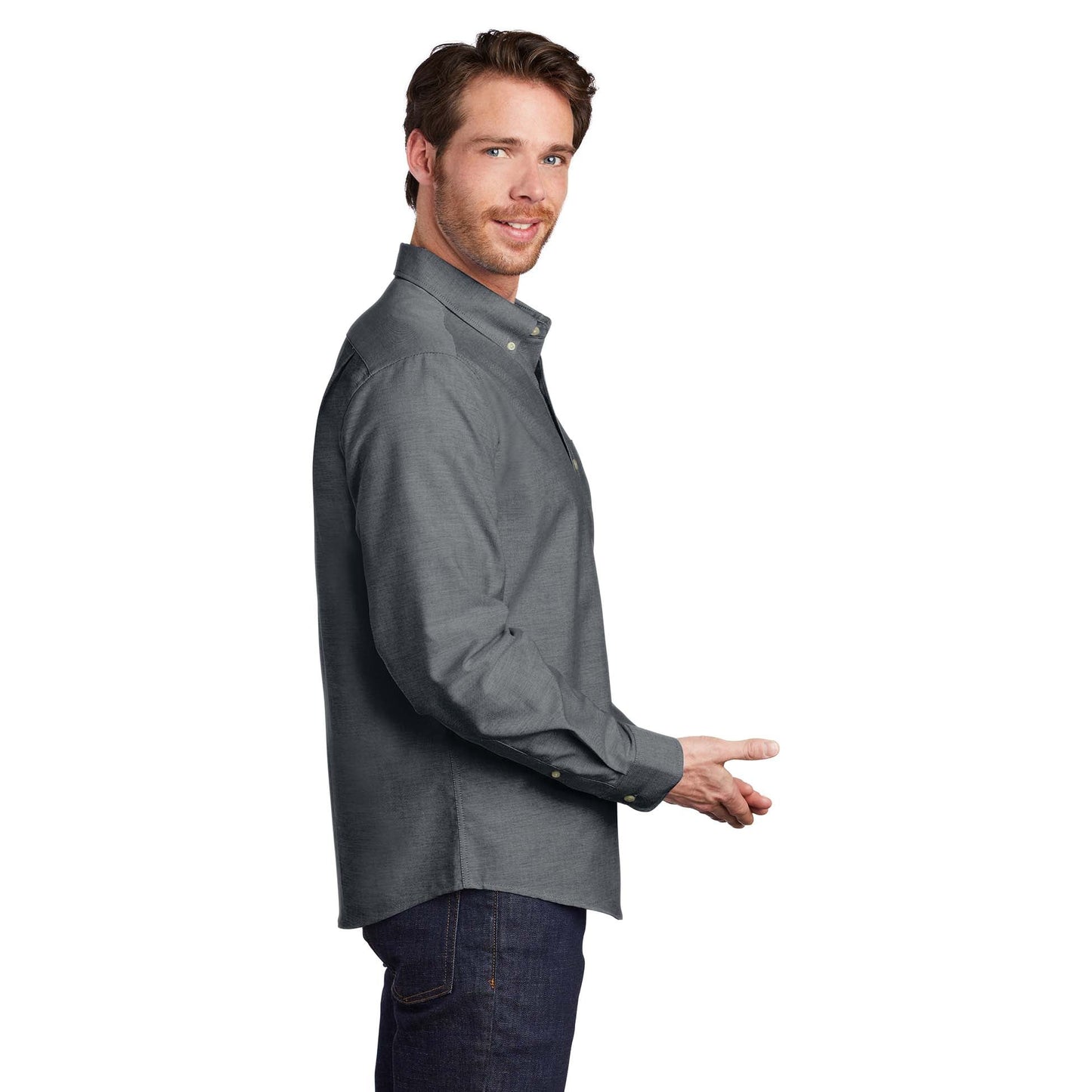 Black Button Up Shirt - Port Authority - Slim Fit Design