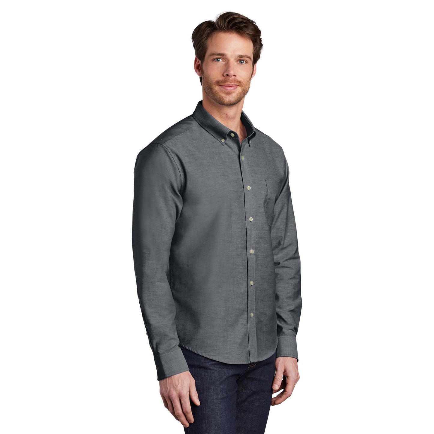 Black Button Up Shirt - Port Authority - Slim Fit Design