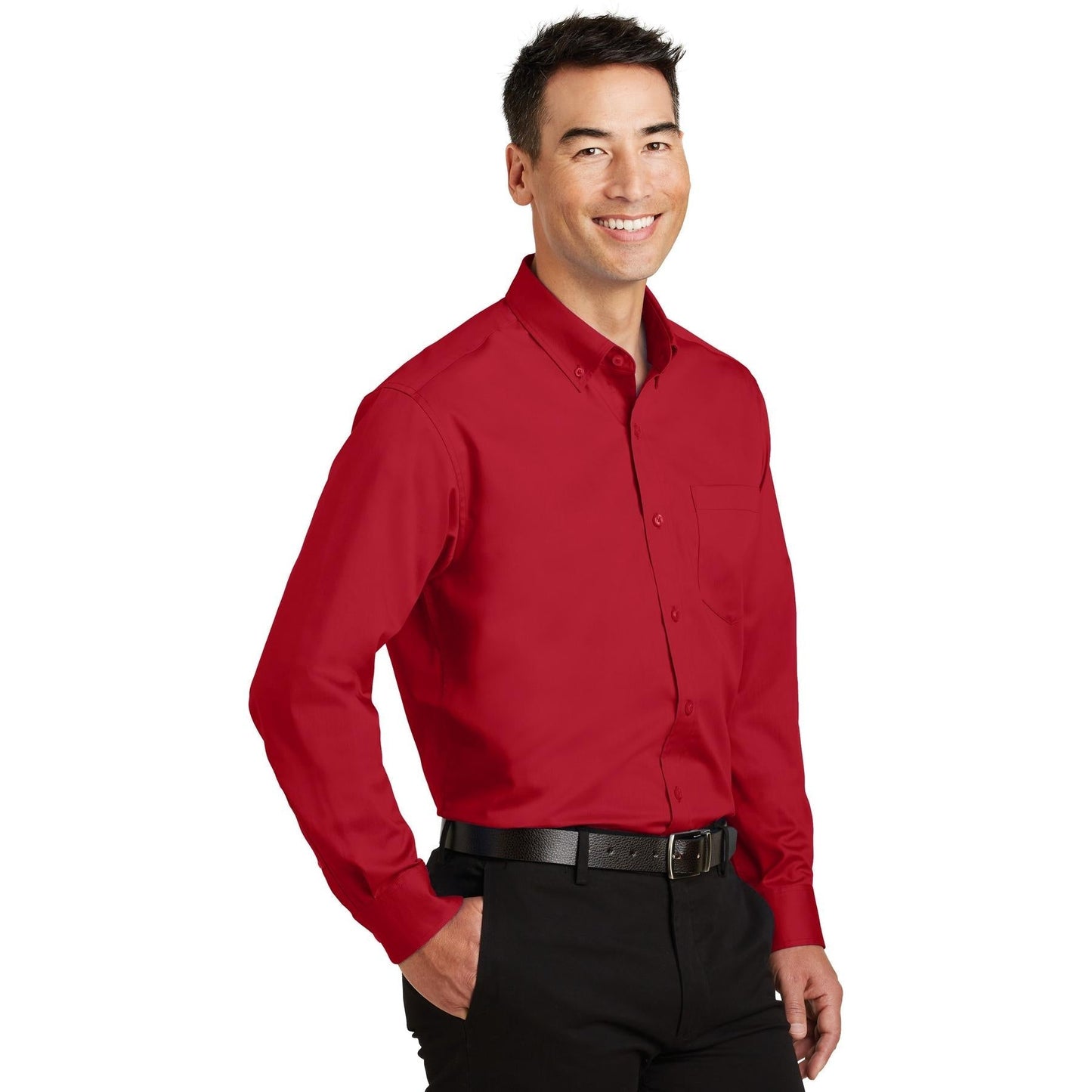 Black Button Up Shirts - Port Authority - Wrinkle Resistant