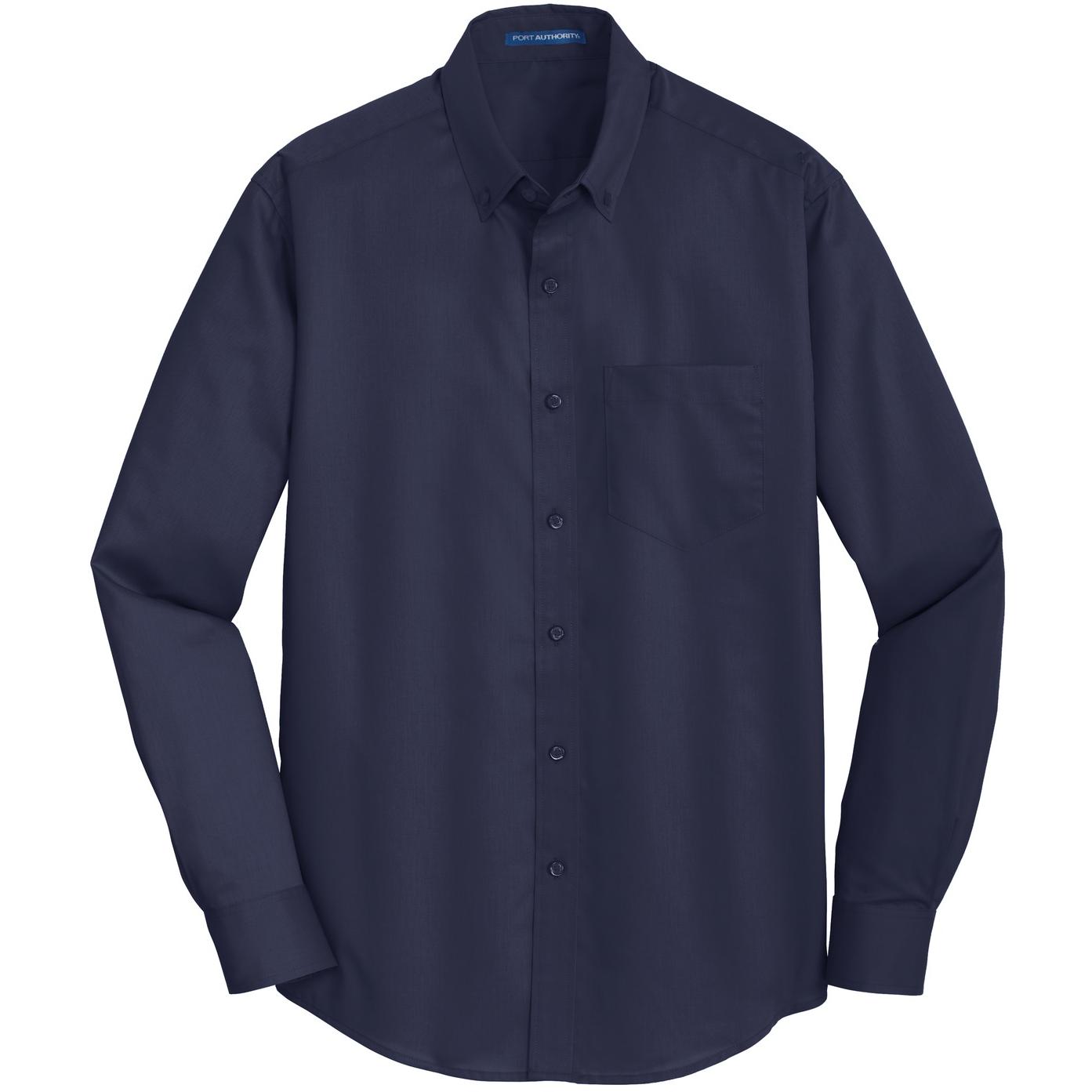 True Navy Button Up Shirts - Port Authority - Comfortable Fit