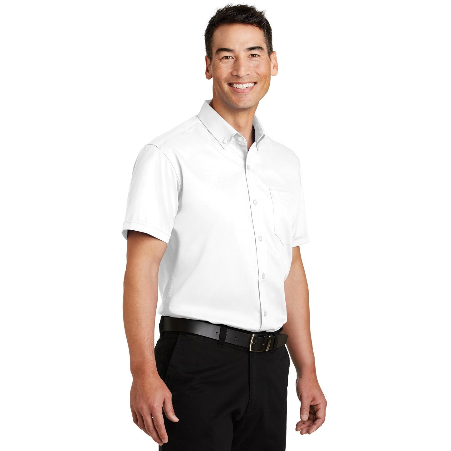 Black Button Up Shirt - Port Authority - Comfortable Fit
