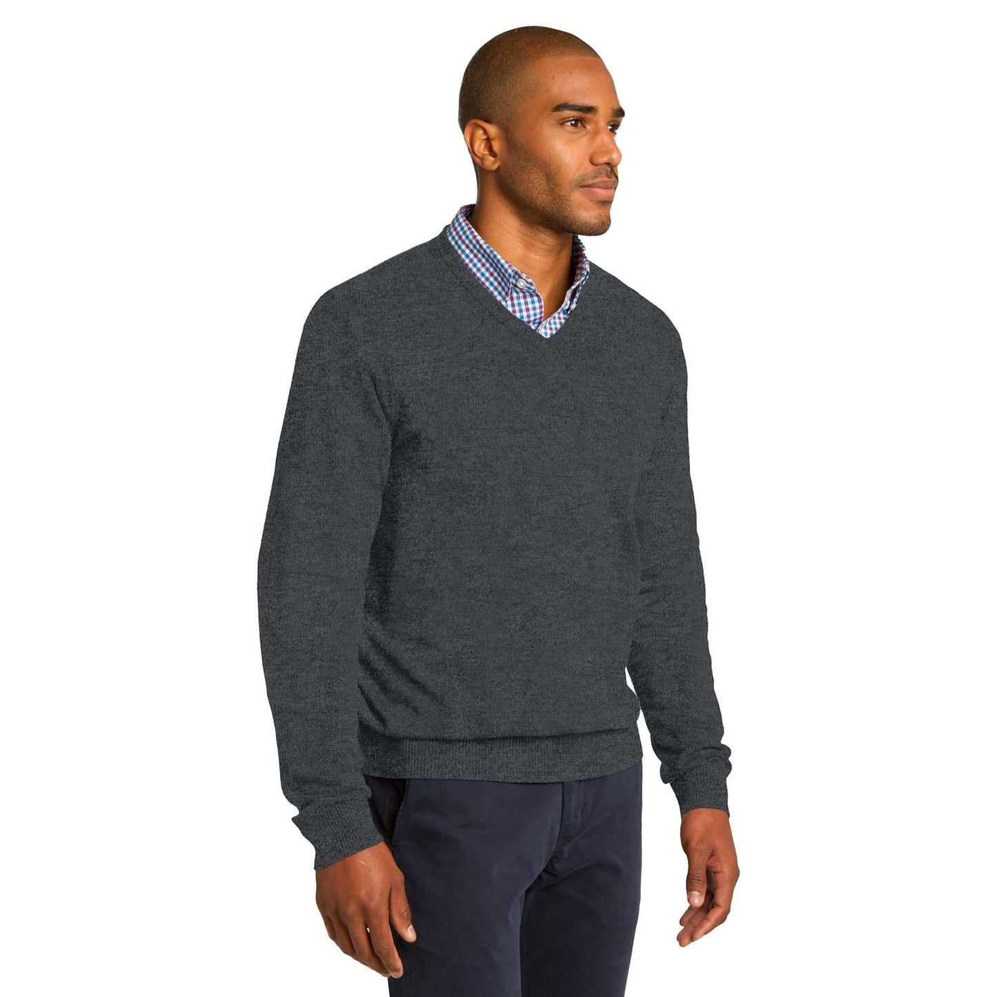 Charcoal Heather Sweater - Port Authority - Stylish Fit