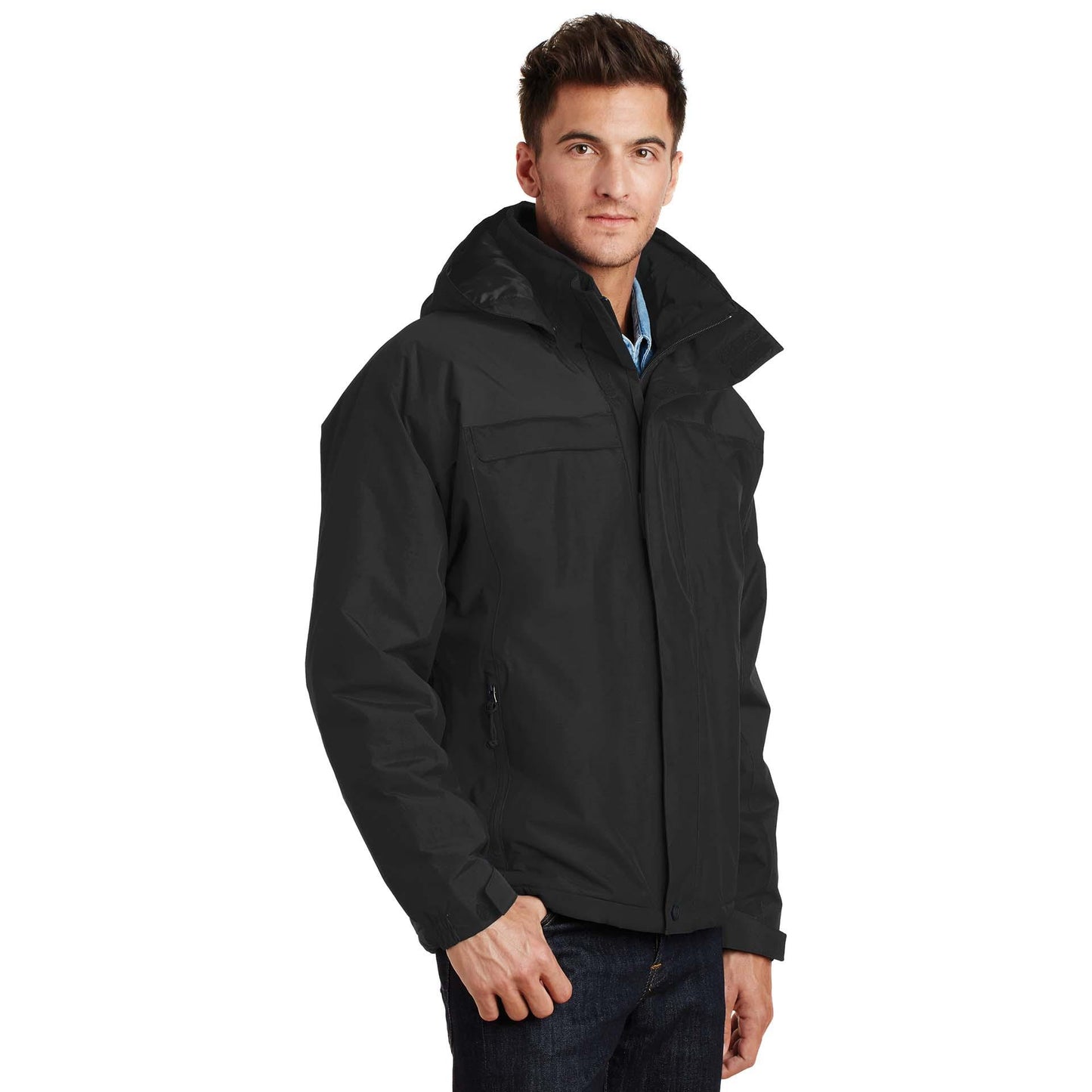 Black/Black Jacket - Port Authority - Waterproof Design