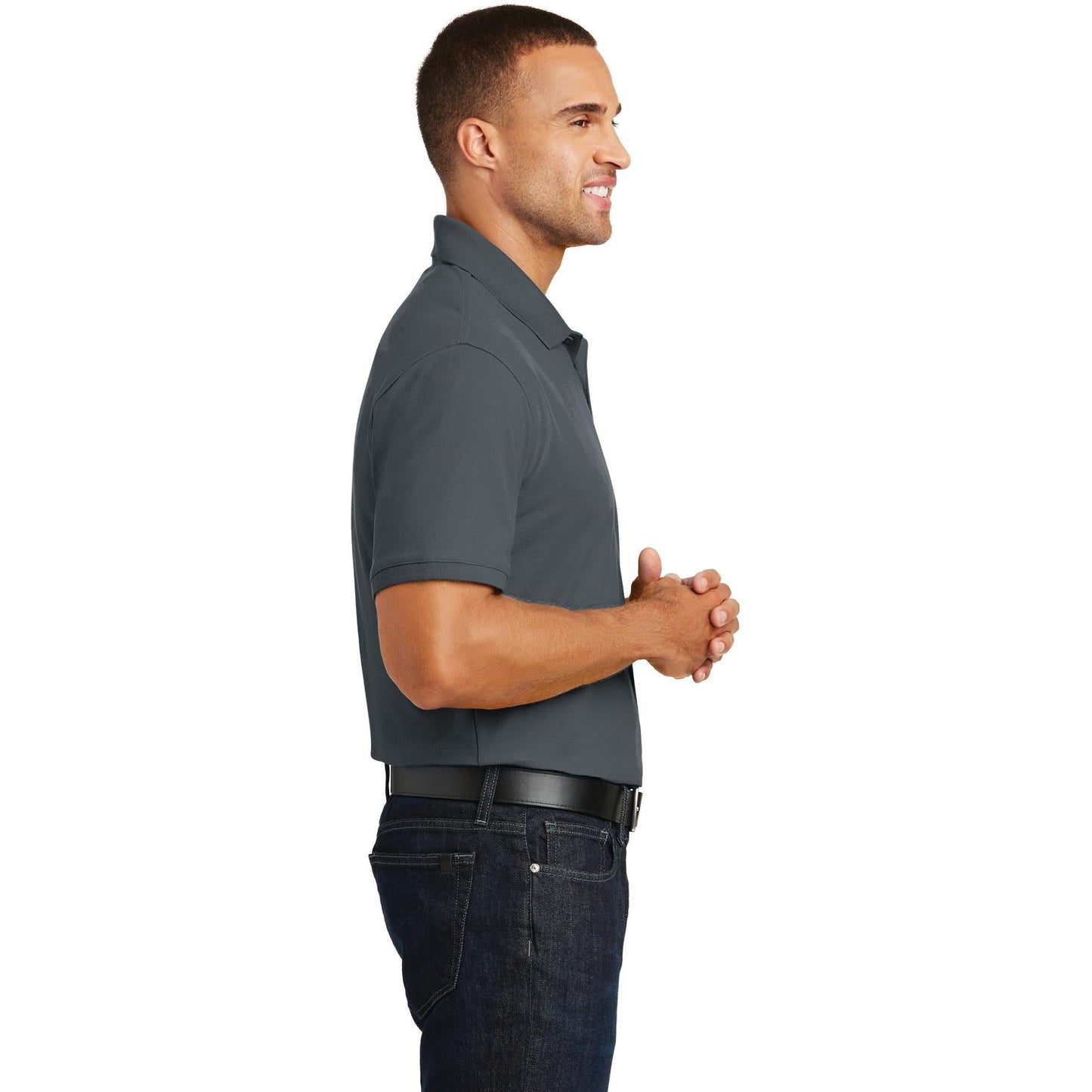 Deep Black Polo Shirt - Port Authority - Stylish Design - Comfortable