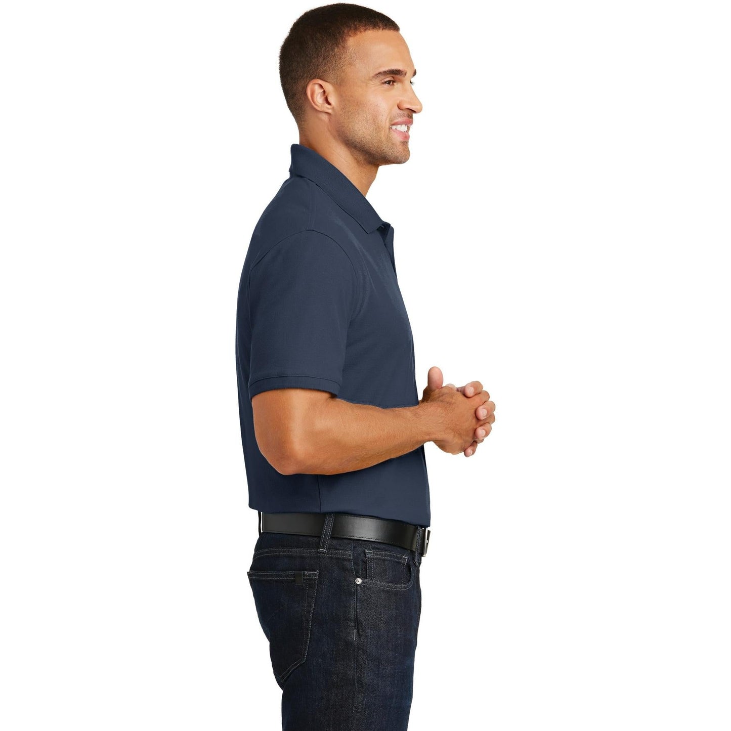 Deep Black Polo Shirt - Port Authority - Stylish Design - Comfortable