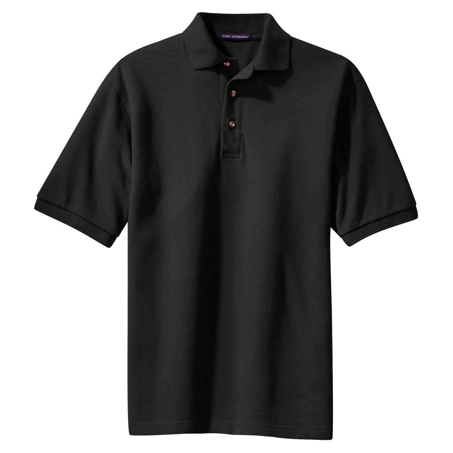 Black Polo Shirt - Port Authority - Soft Knit Fabric