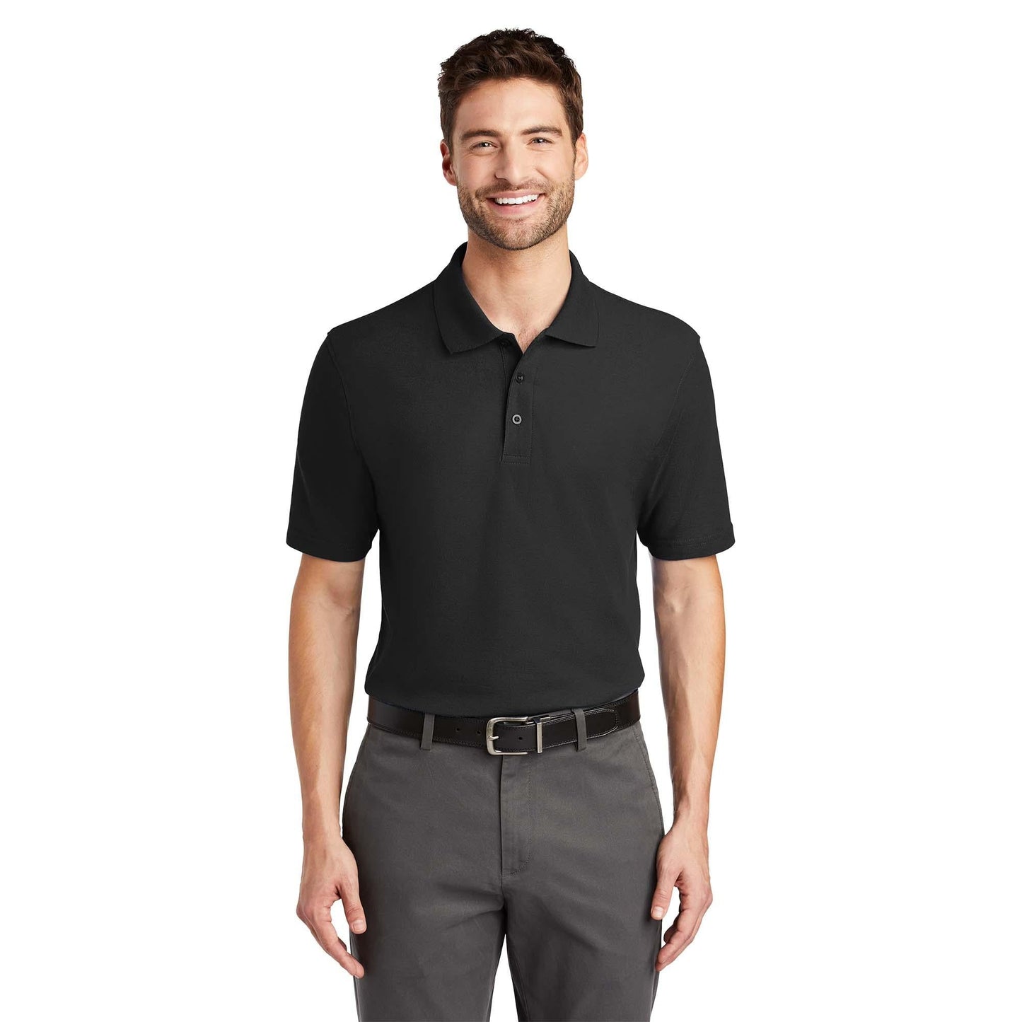 Black Polo Shirts - Port Authority - Stain-Resistant