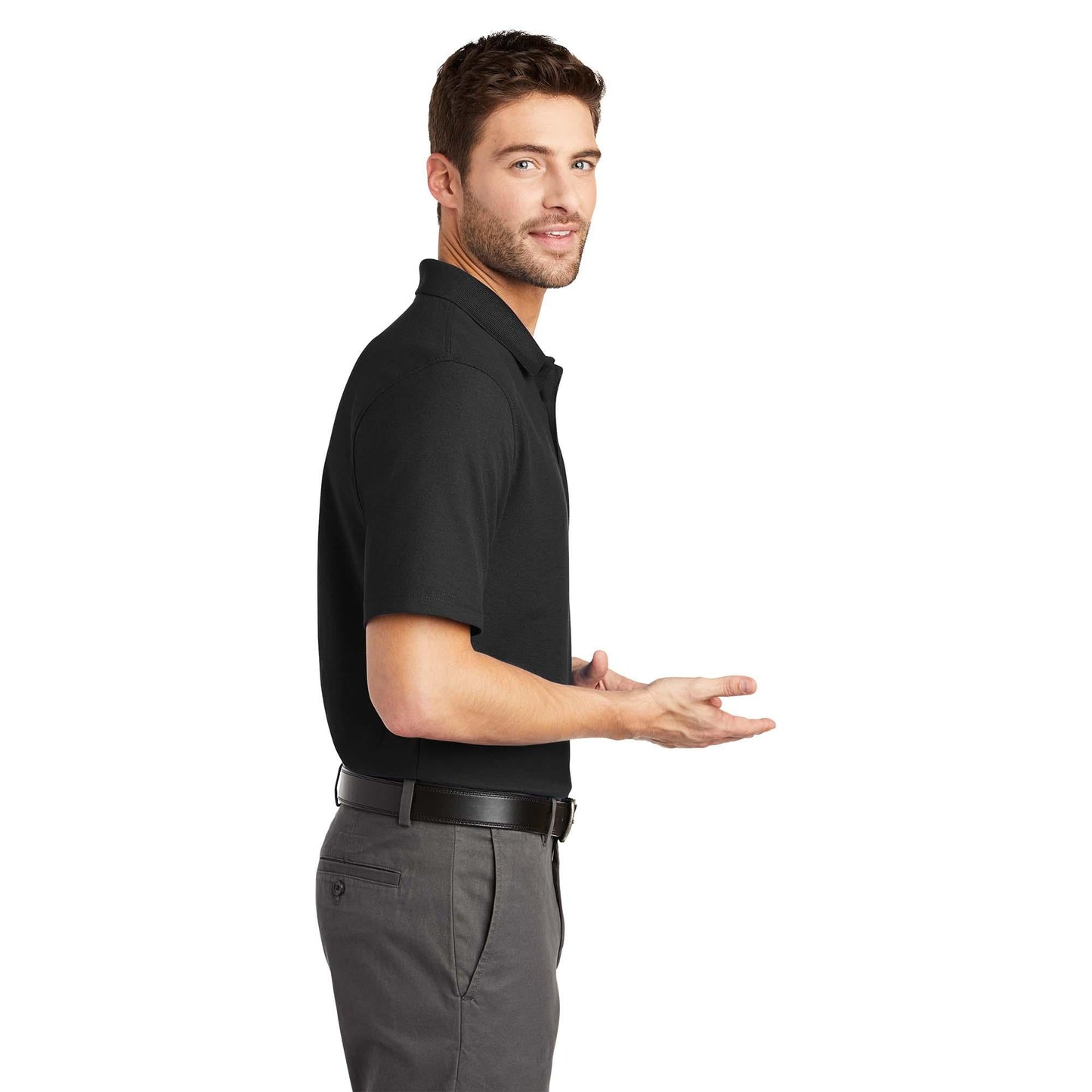 Black Polo Shirts - Port Authority - Stain-Resistant
