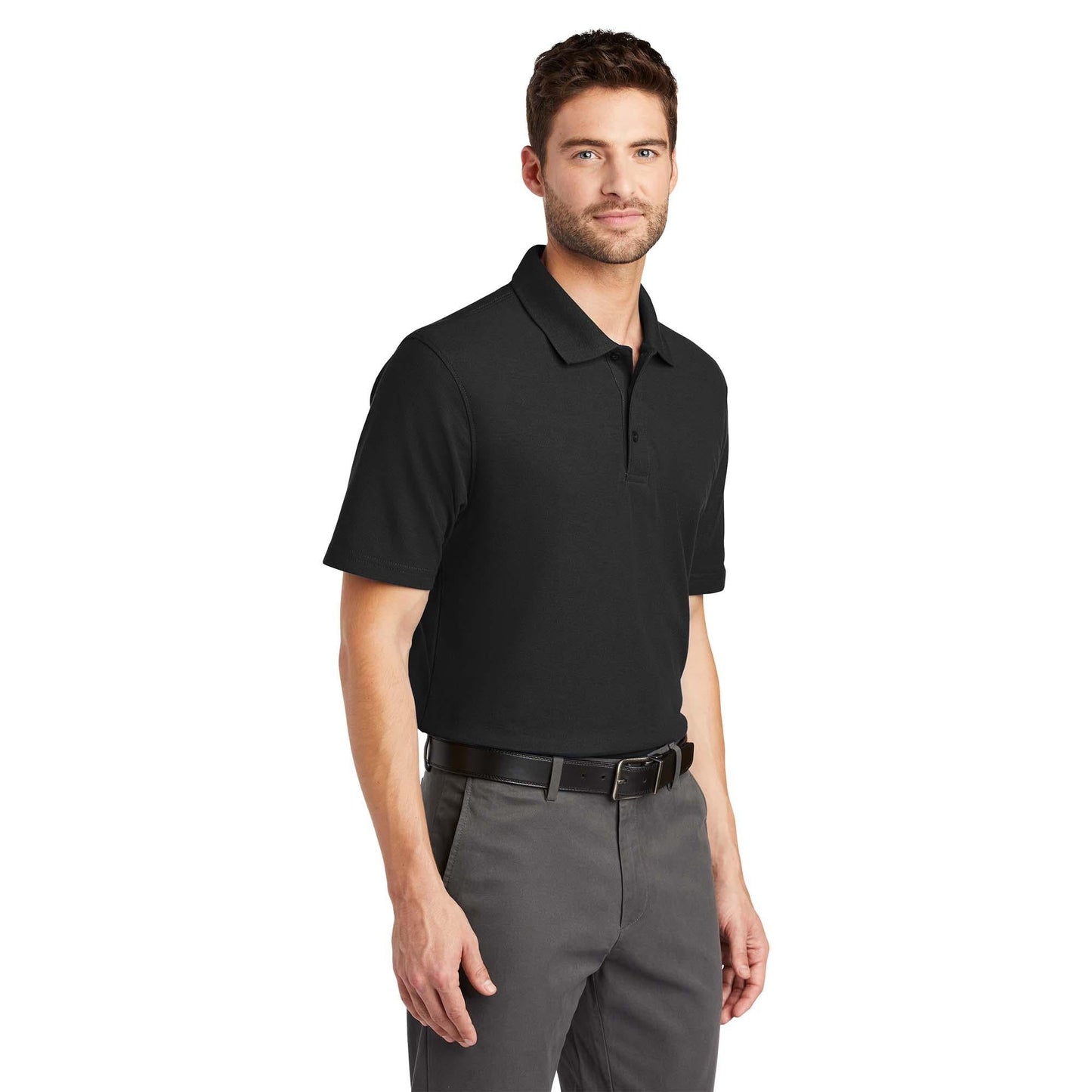 Black Polo Shirts - Port Authority - Stain-Resistant