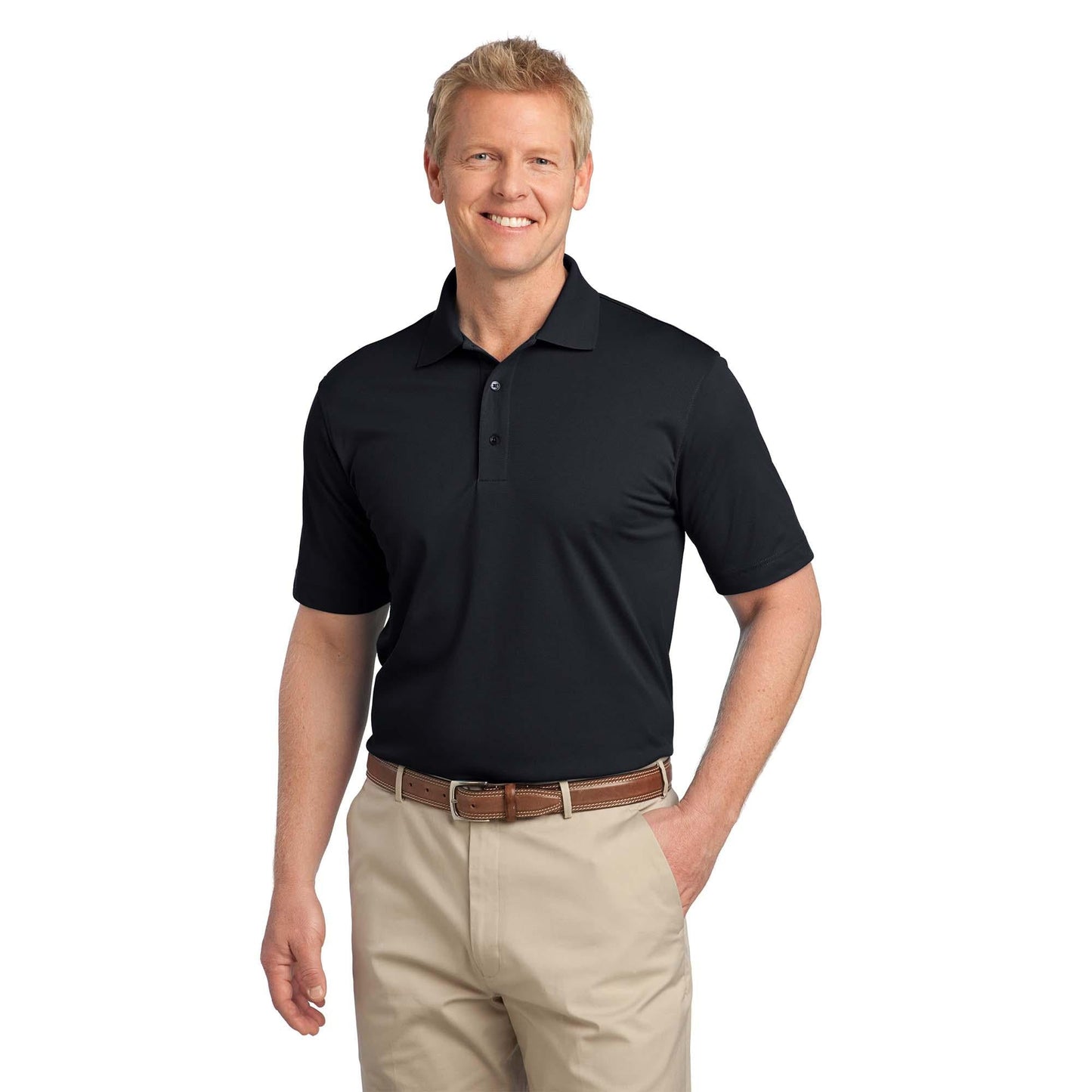 Black Polo Shirt - Port Authority - Moisture-Wicking