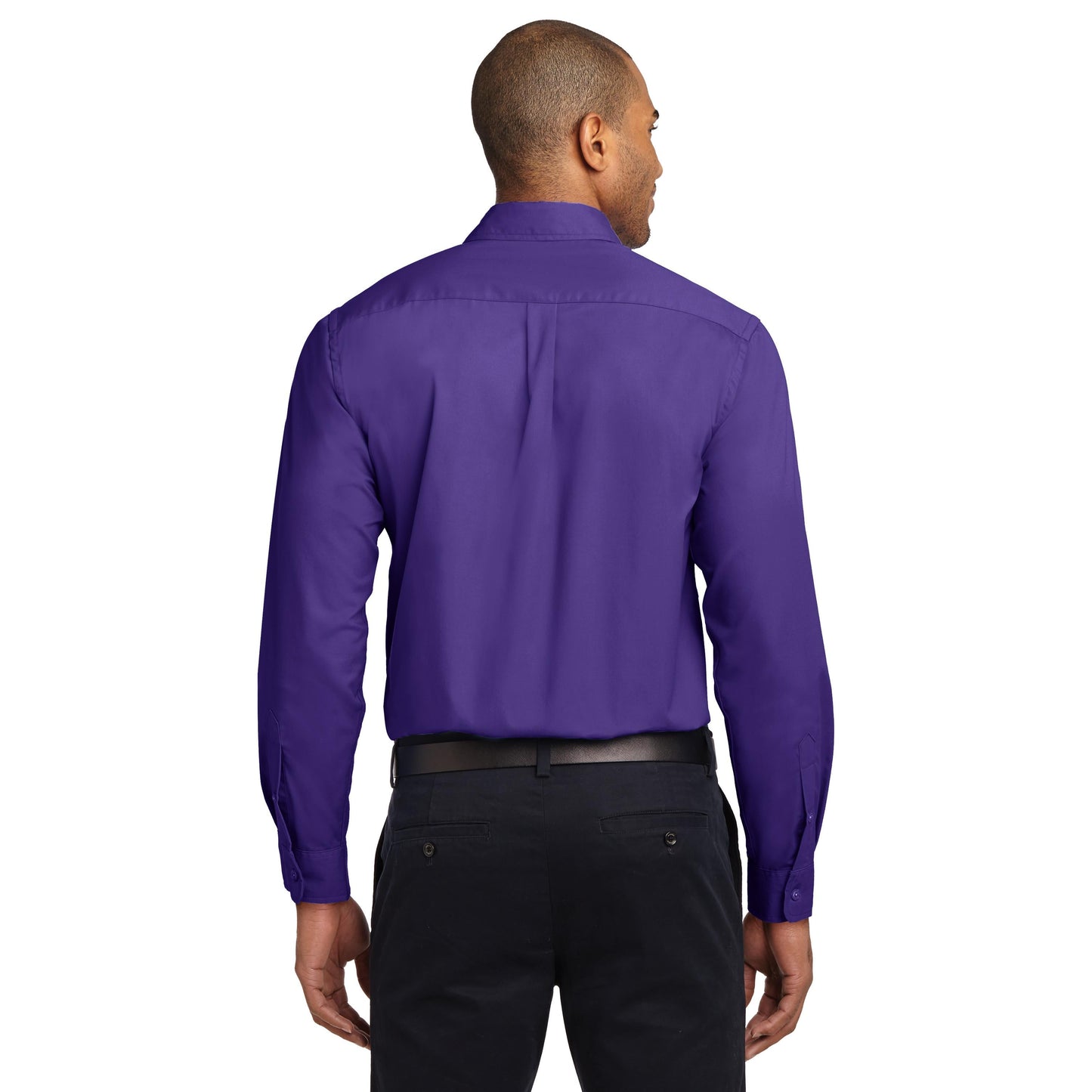 Black/Light Stone Button Up Shirt - Port Authority - Easy Care
