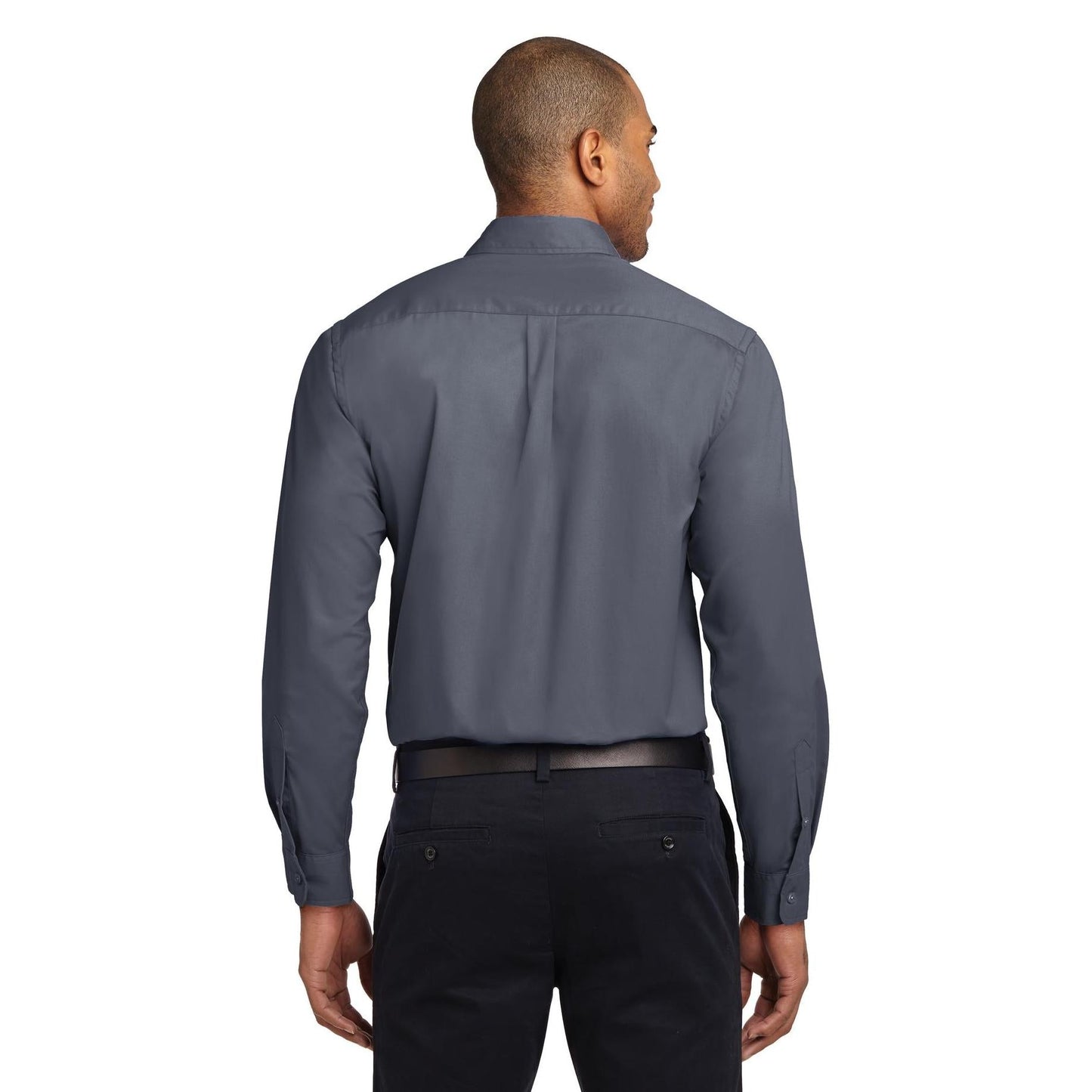 Black/Light Stone Button Up Shirt - Port Authority - Easy Care