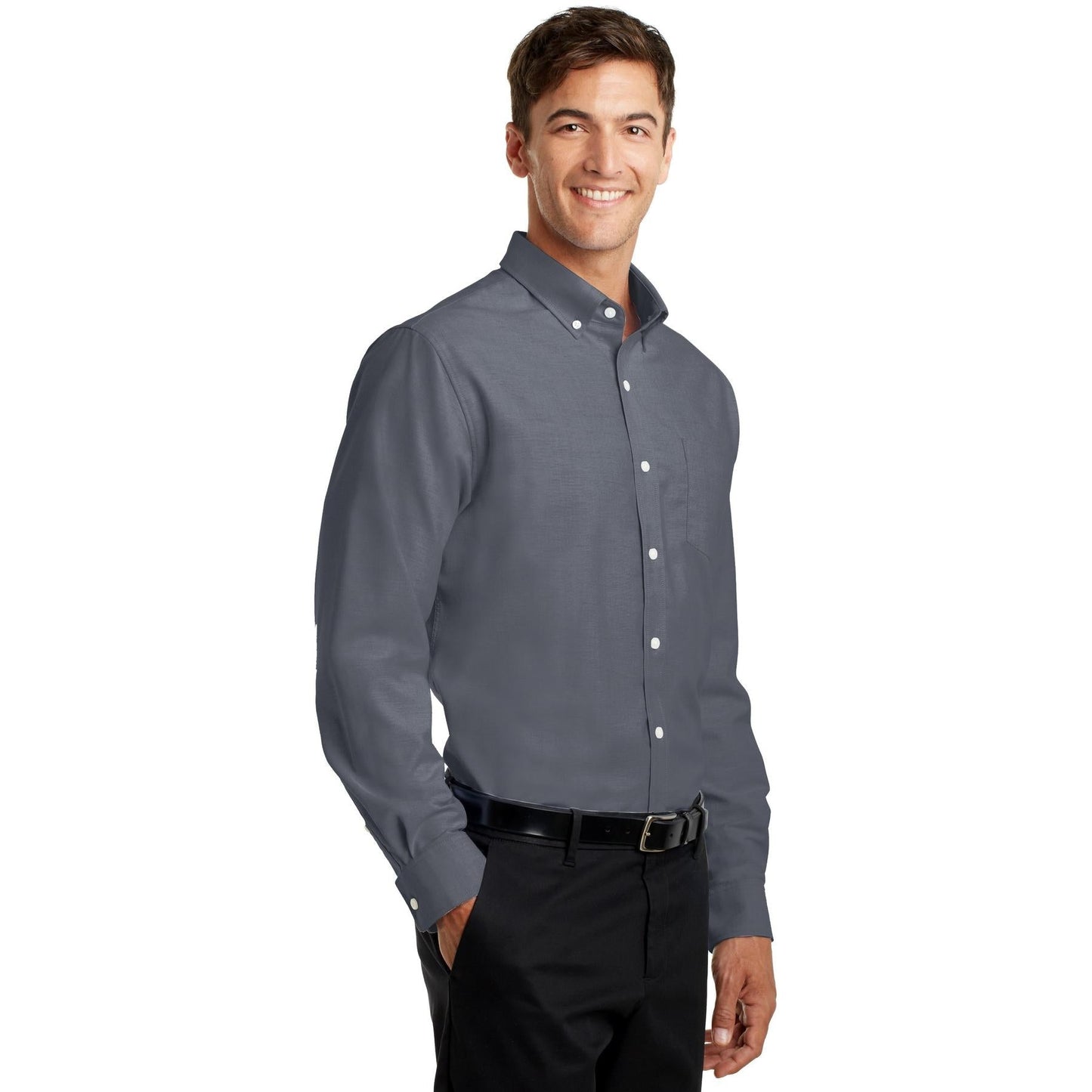 Black Button Up Shirt - Port Authority - Stain Resistant