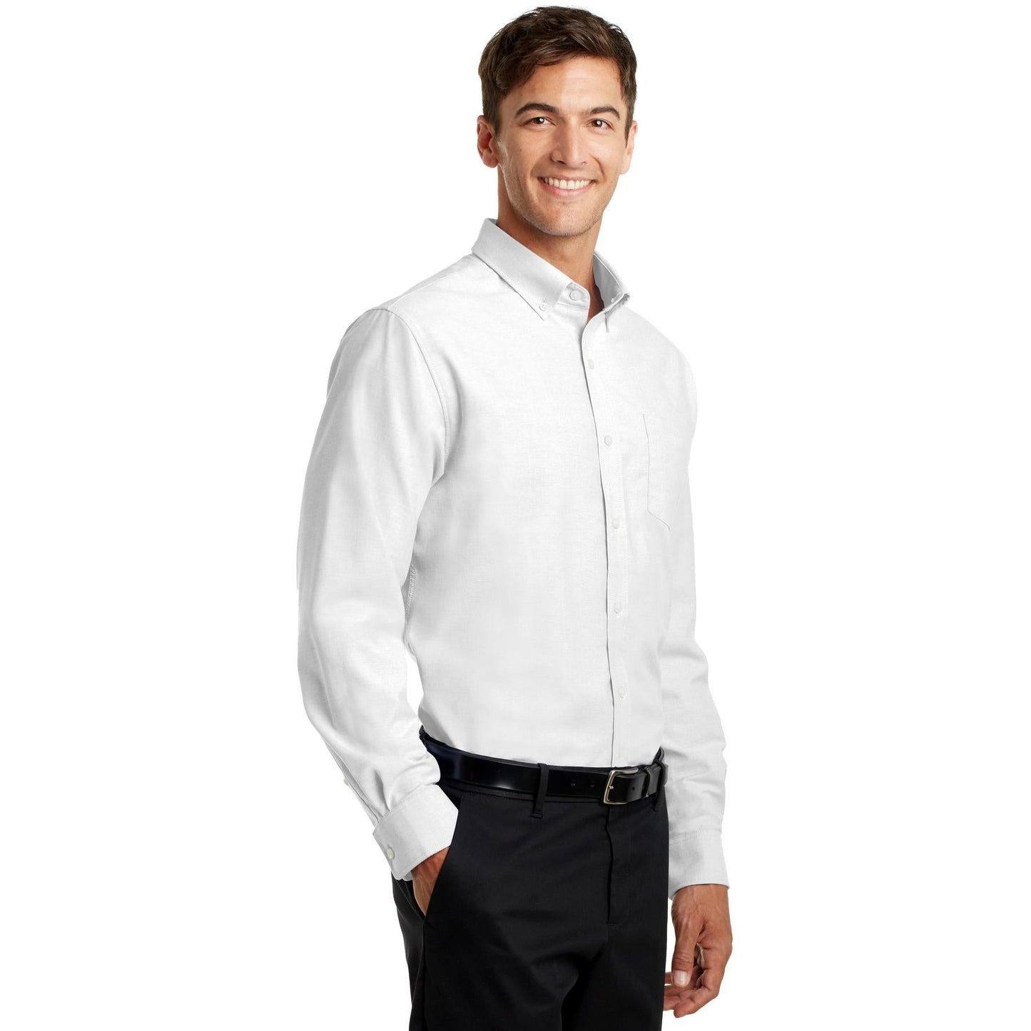 Black Button Up Shirt - Port Authority - Stain Resistant