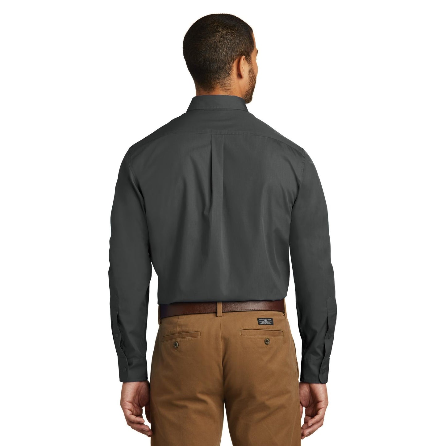 Deep Black Button Up Shirts - Port Authority - Lightweight