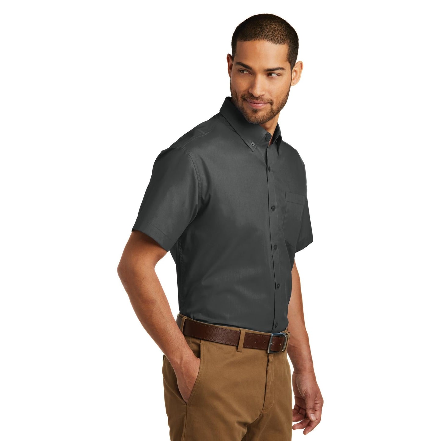 Deep Black Button Up Shirts - Port Authority - Easy Care