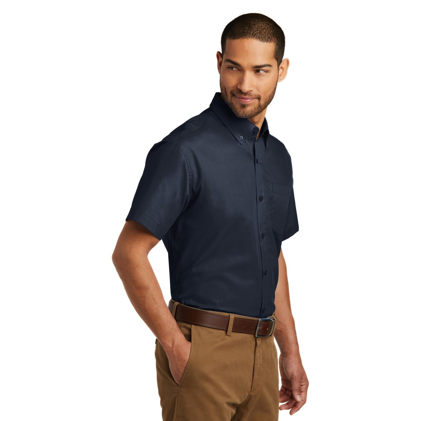 Deep Black Button Up Shirts - Port Authority - Easy Care