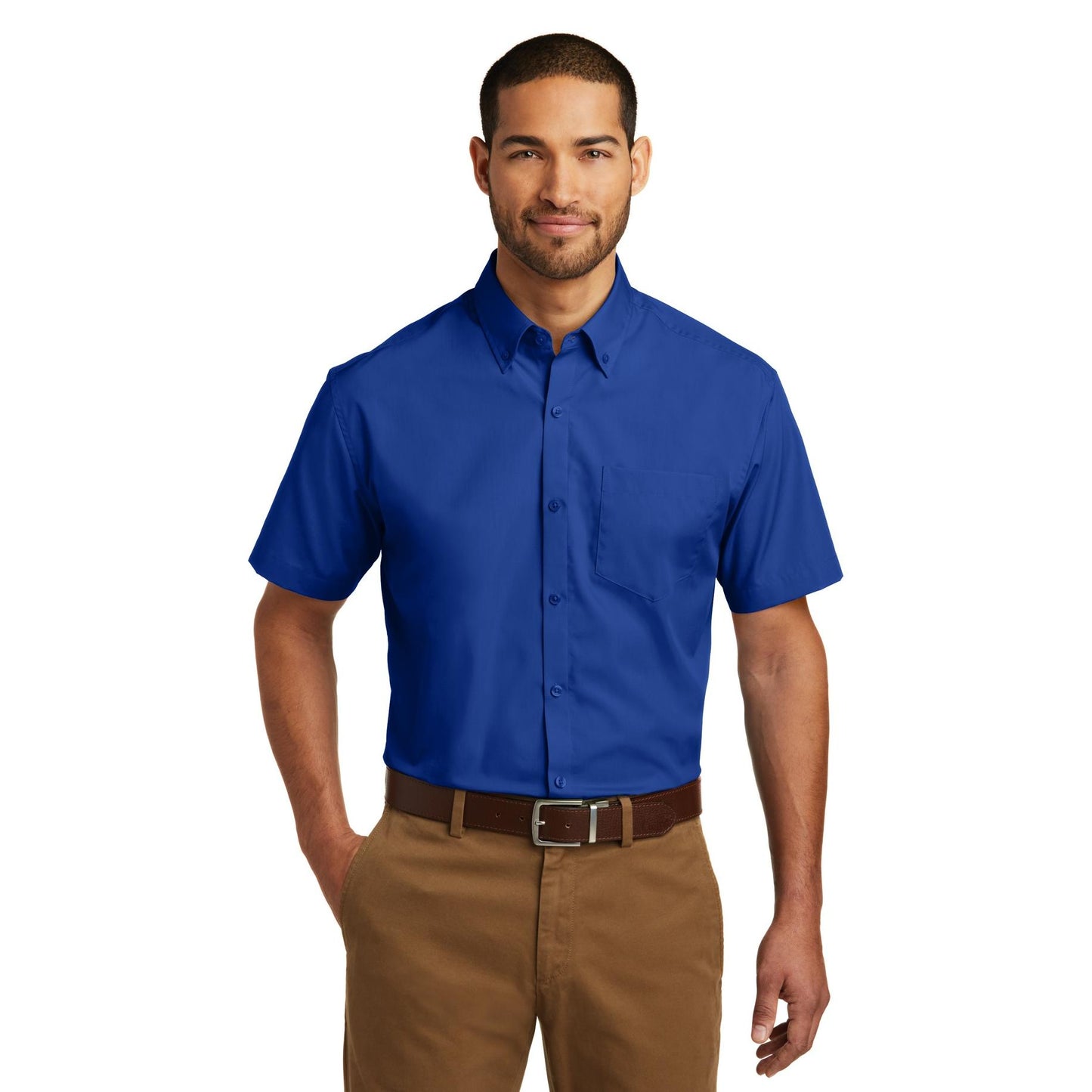 Deep Black Button Up Shirts - Port Authority - Easy Care