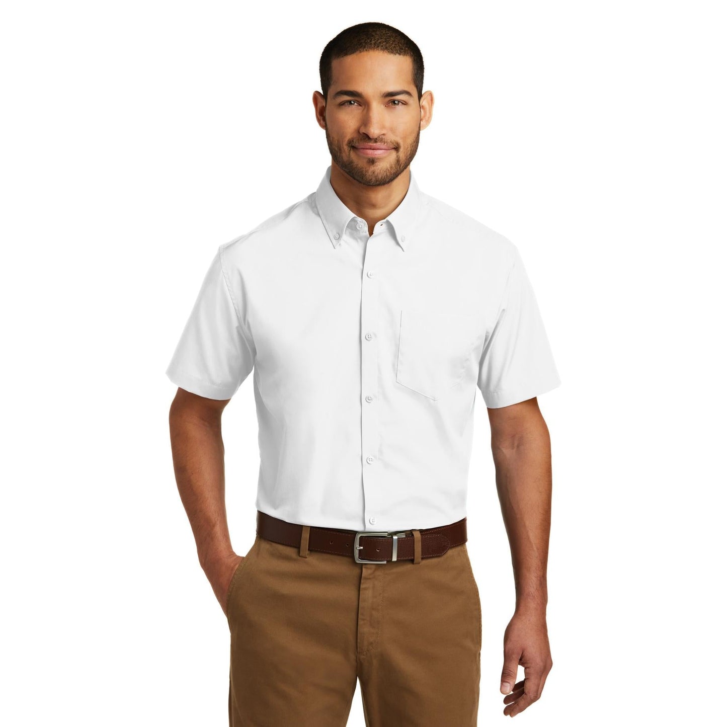 Deep Black Button Up Shirts - Port Authority - Easy Care