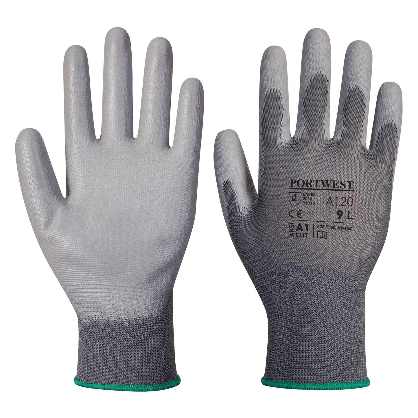 Black String Knit Gloves - Portwest - Breathable Liner