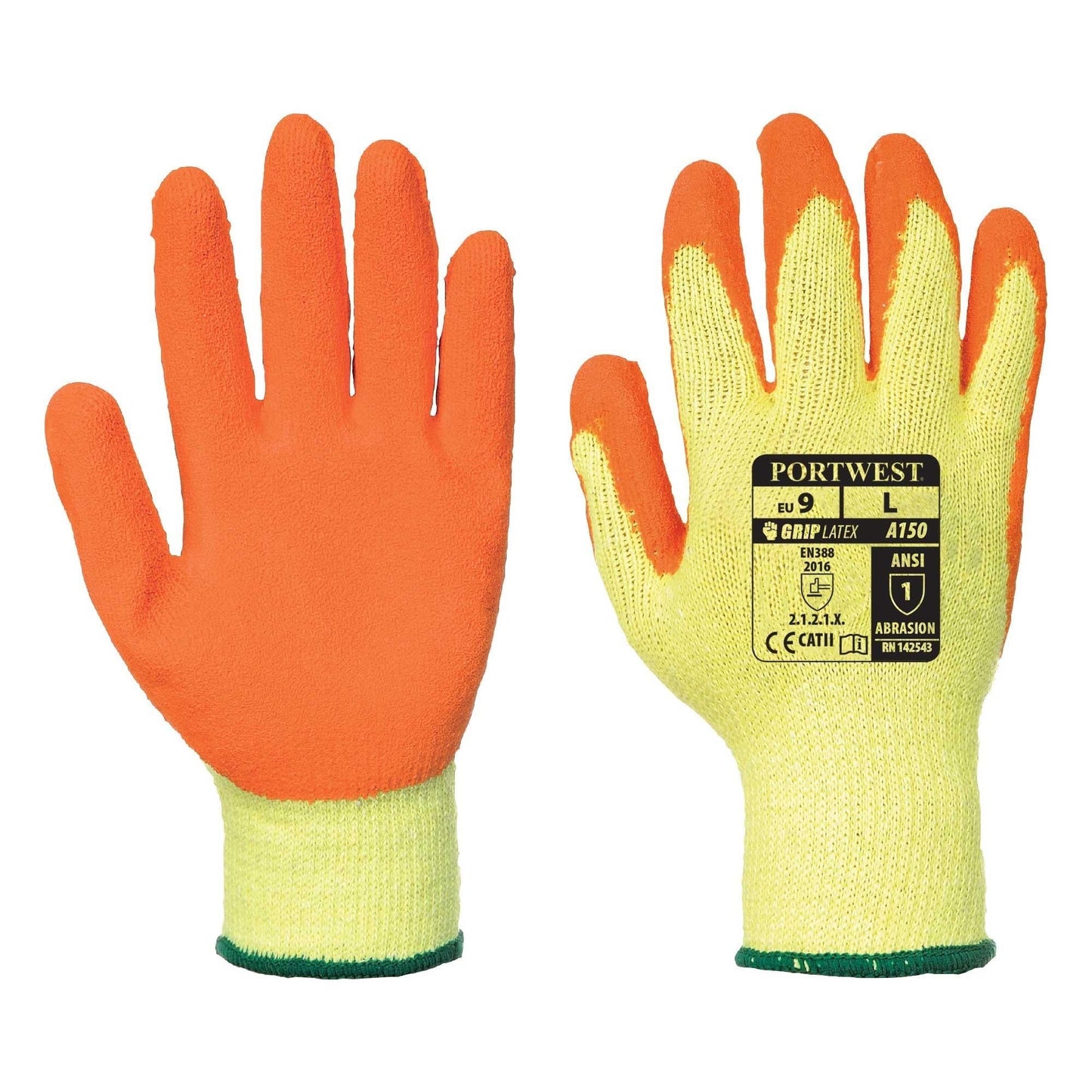 Orange String Knit Gloves - Portwest - Durable Grip