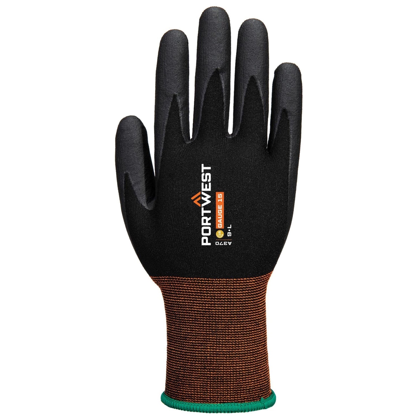 Black String Knit Gloves - Portwest - Comfortable Grip
