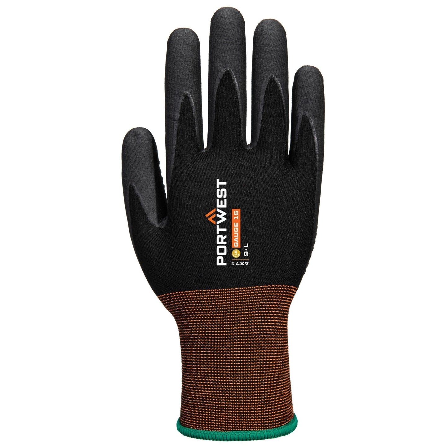 Black String Knit Gloves - Portwest - Comfortable Grip