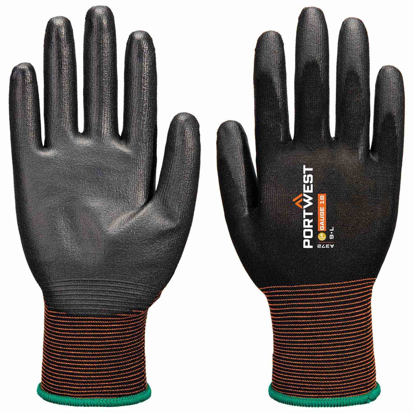 Black String Knit Gloves - Portwest - Comfortable Fit