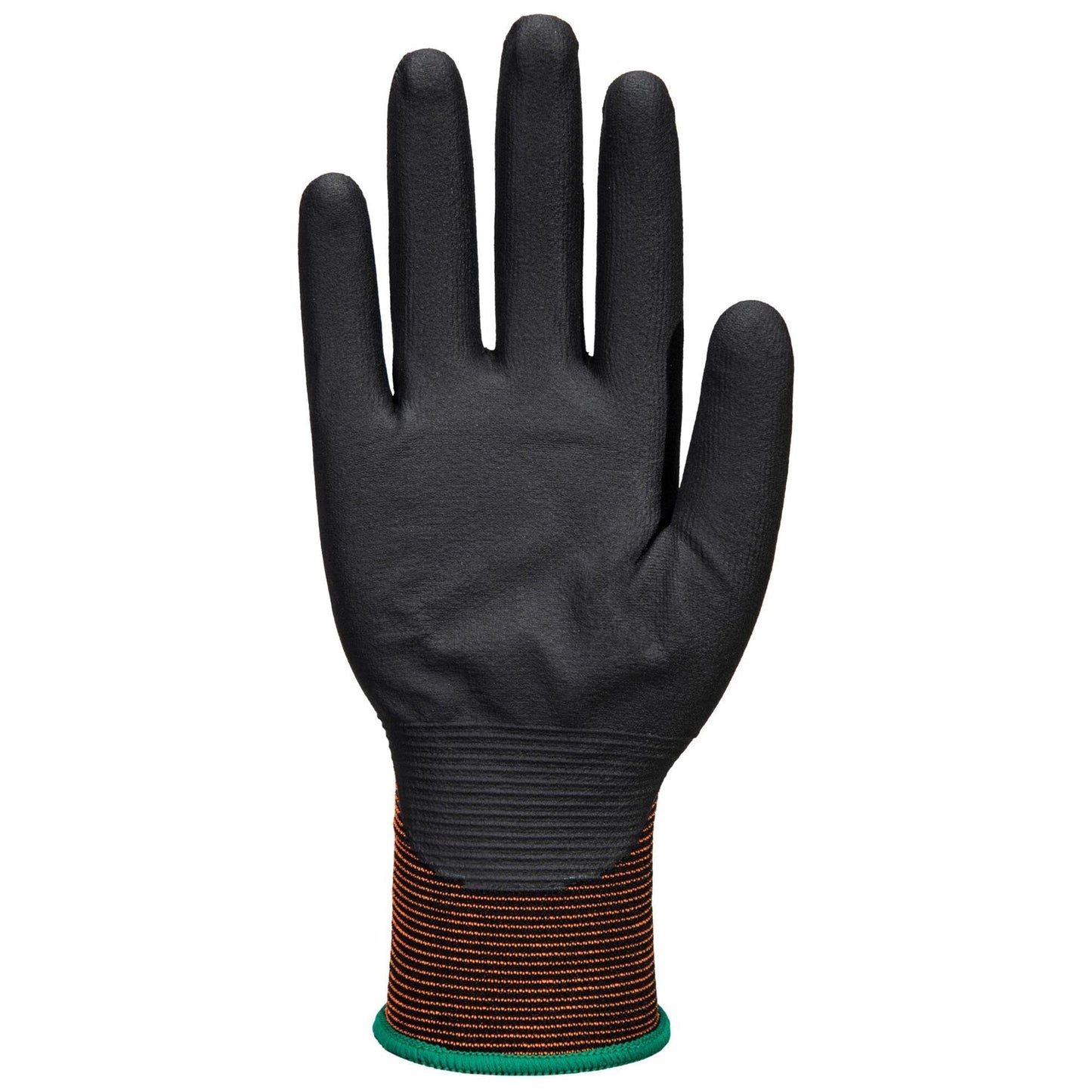Black String Knit Gloves - Portwest - Grip Nitrile Safe