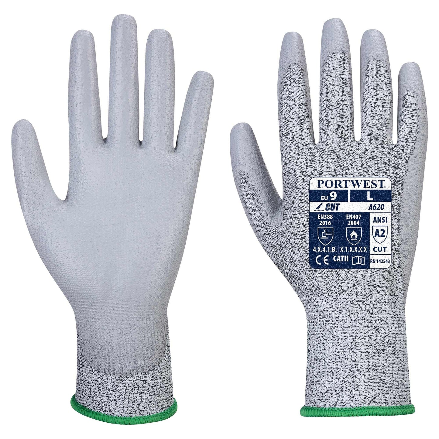 Gray Knit Gloves - Portwest - Durable Protection