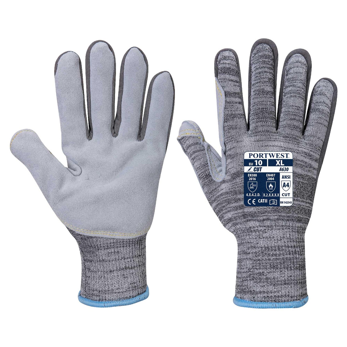 Gray String Knit Gloves - Portwest - Durable Protection