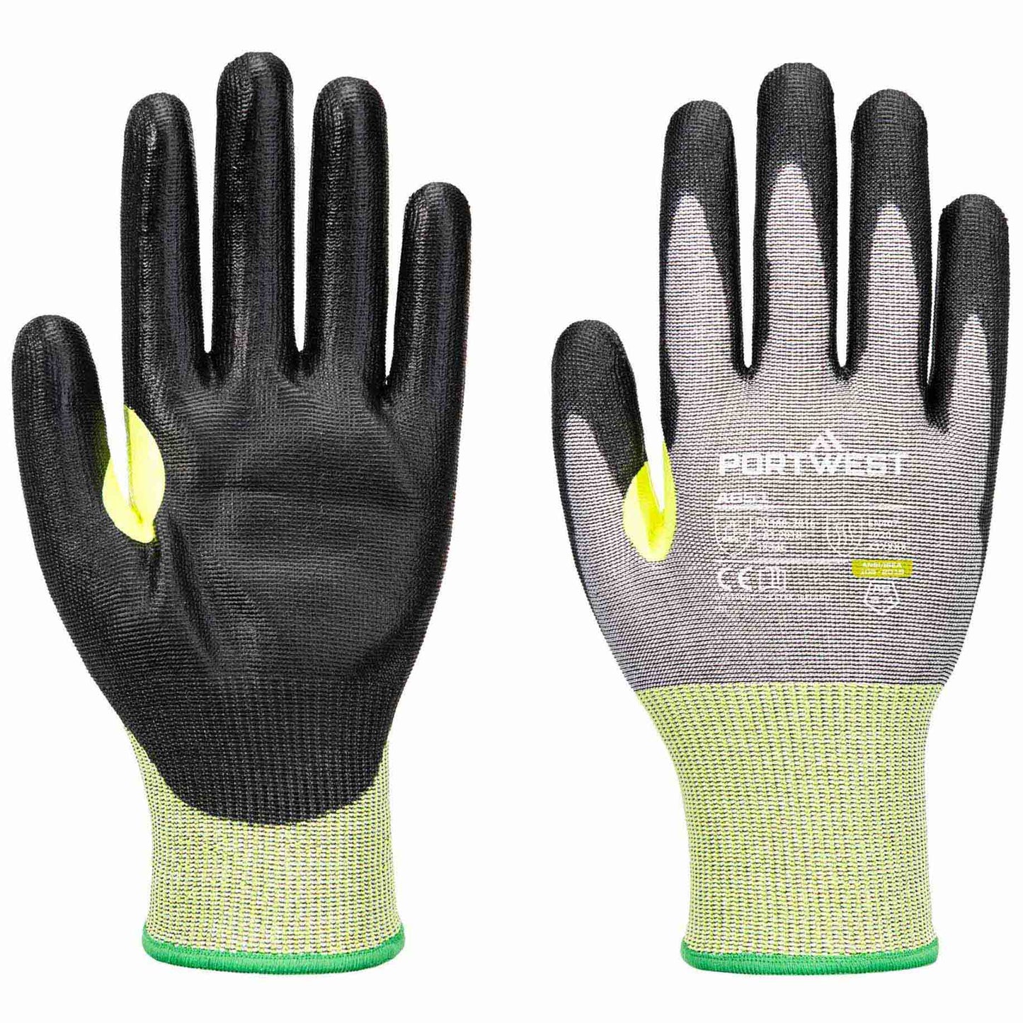Gray/Black Cut Resistant Gloves - Portwest - Durable Design
