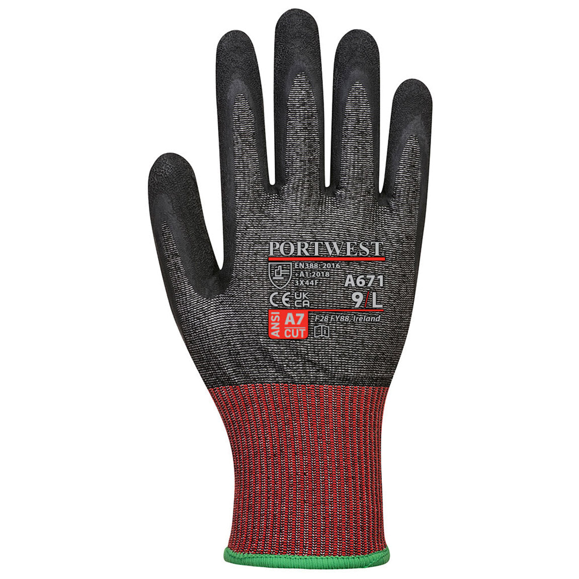 Black String Knit Gloves - Portwest - Durable Design