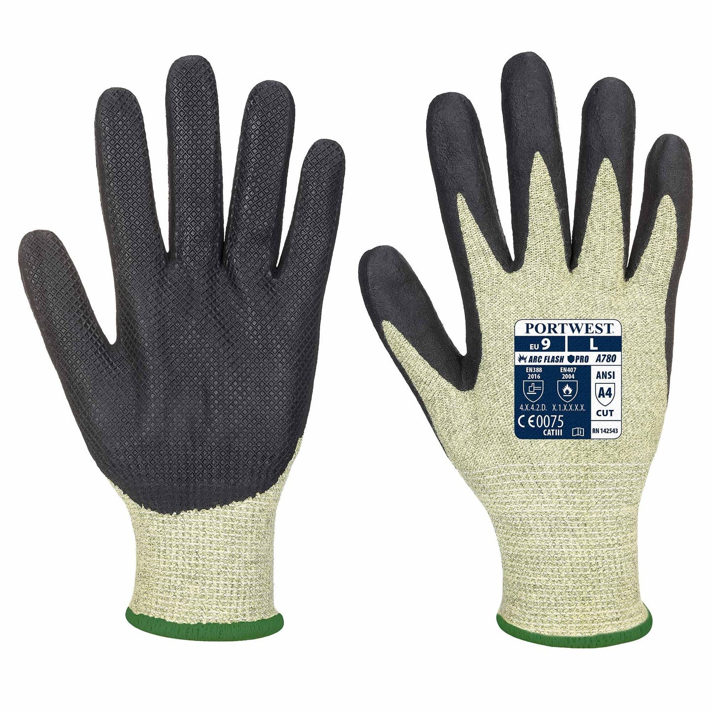 Green Knit Gloves - Portwest - Arc Rated Protection