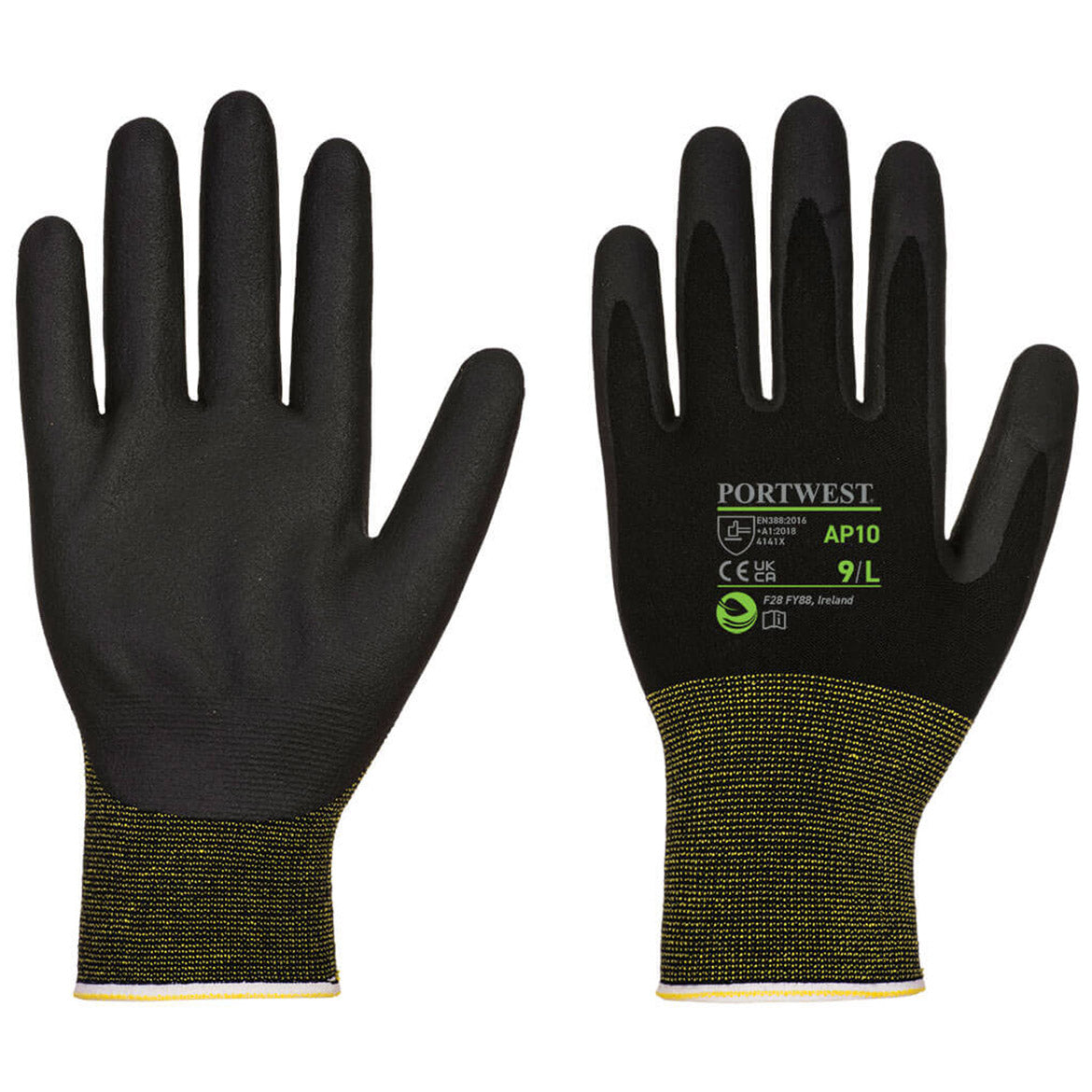 Gray String Knit Gloves - Portwest - Bamboo Liner