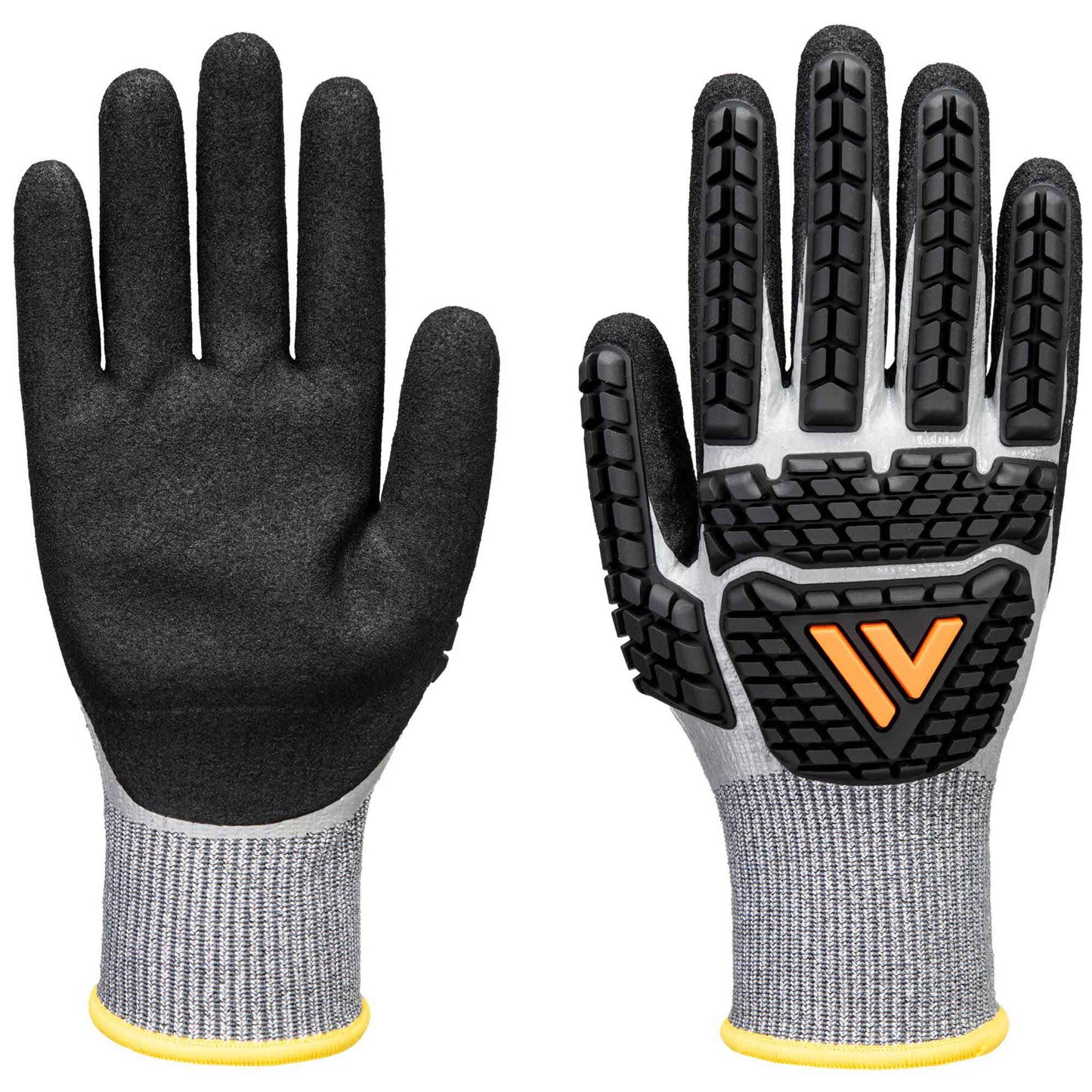 Gray Black Performance Gloves - Portwest - Waterproof Nitrile