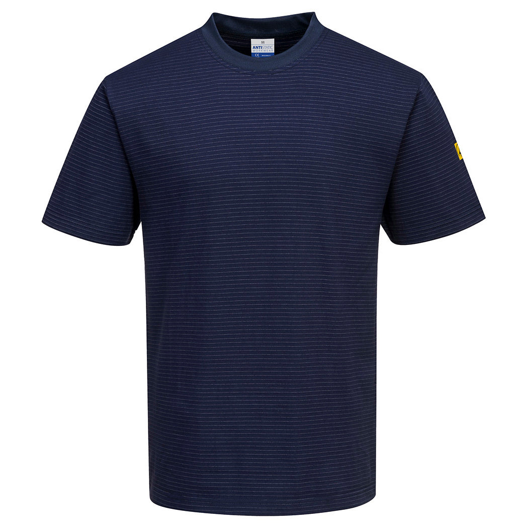 Black T-Shirts - Portwest - Comfortable Anti-Static Fit