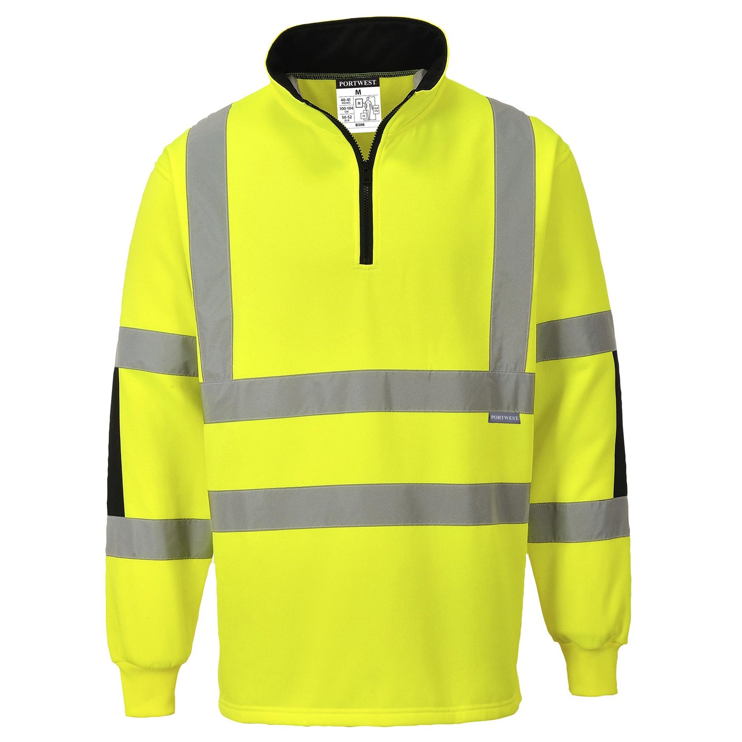 Yellow Safety Sweatshirt - Portwest - Reflective Comfort