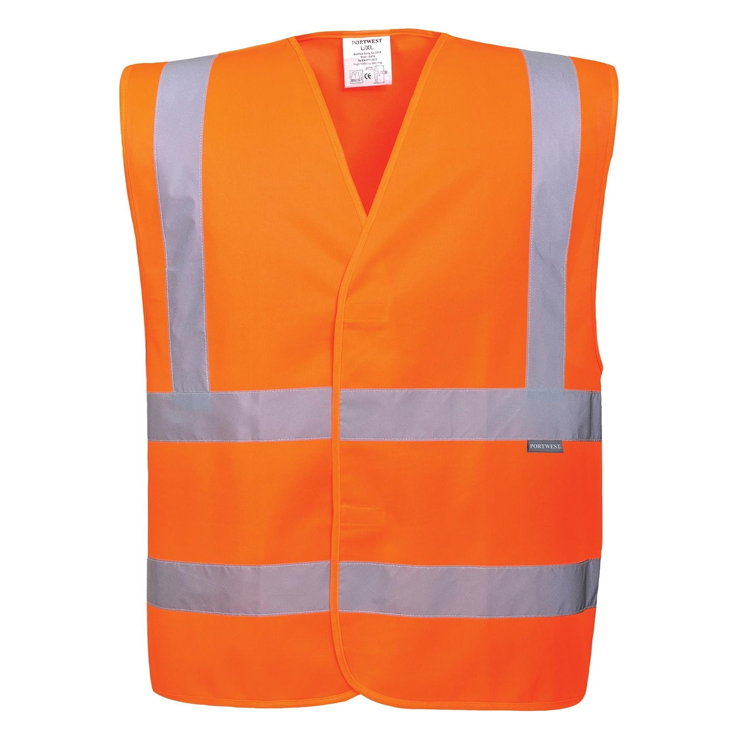 Orange Safety Vest - Portwest - Reflective Fabric